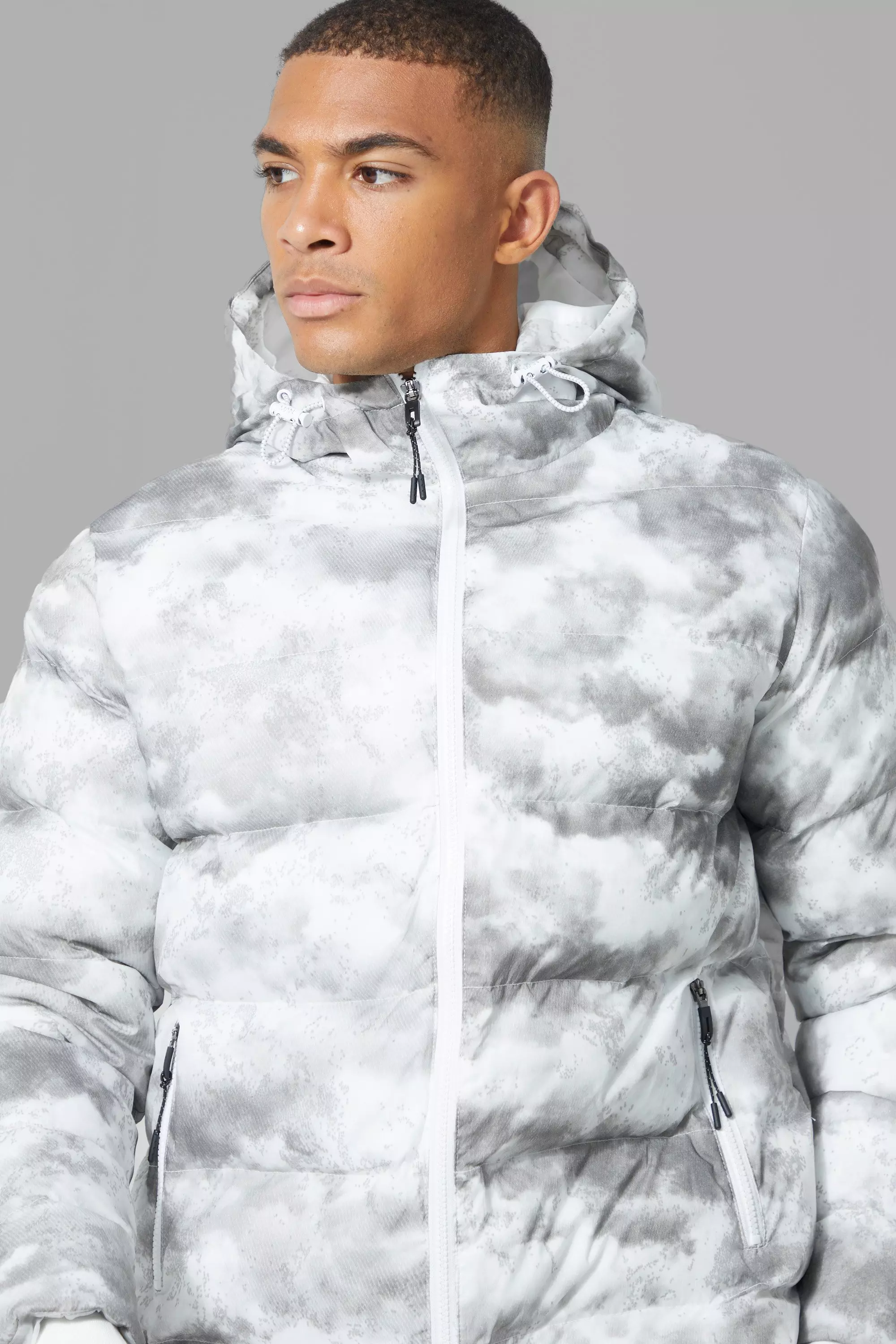 Man Active Camo Puffer Jacket