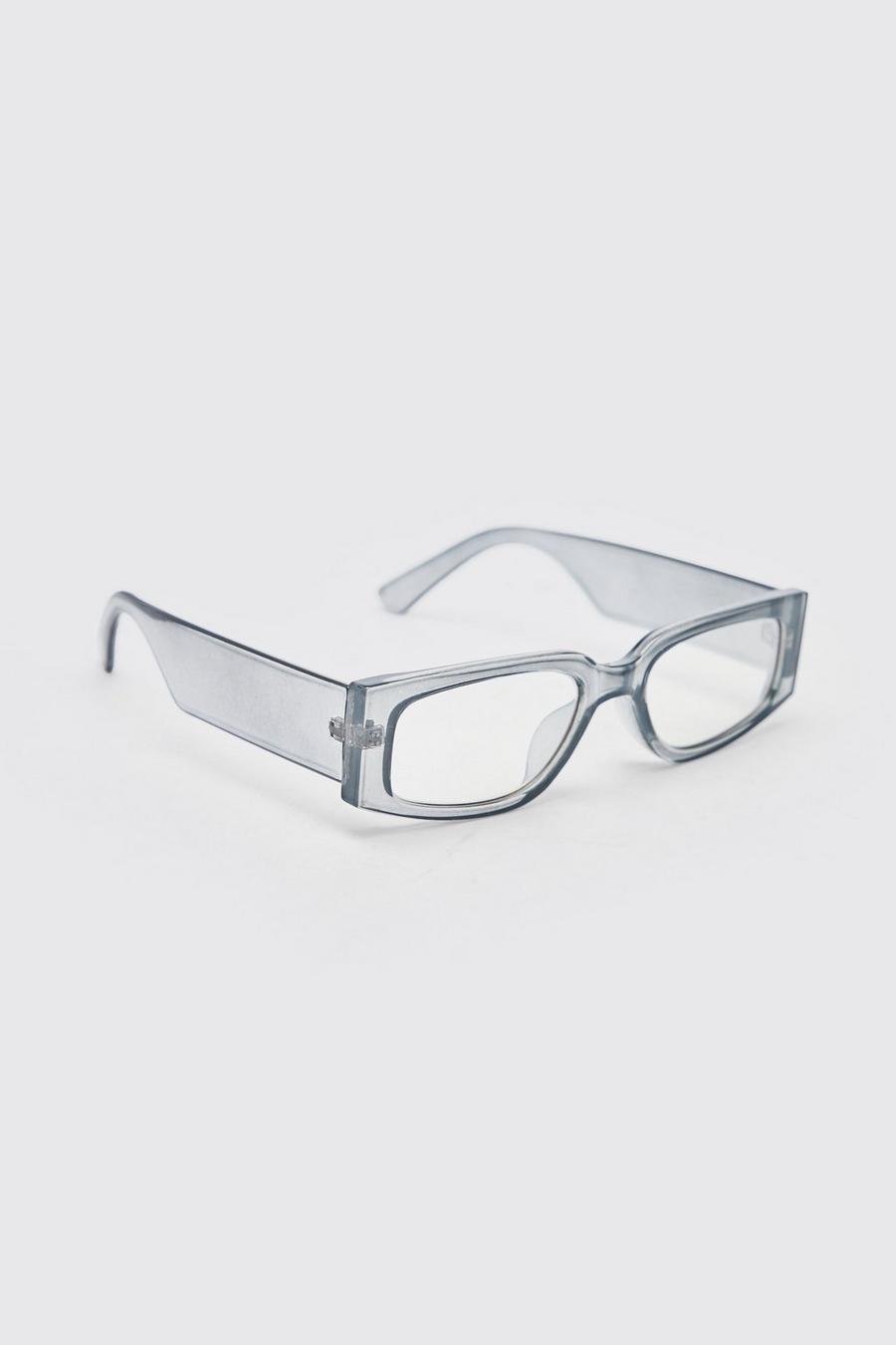 Gafas de sol rectangulares con patilla gruesa, Silver image number 1
