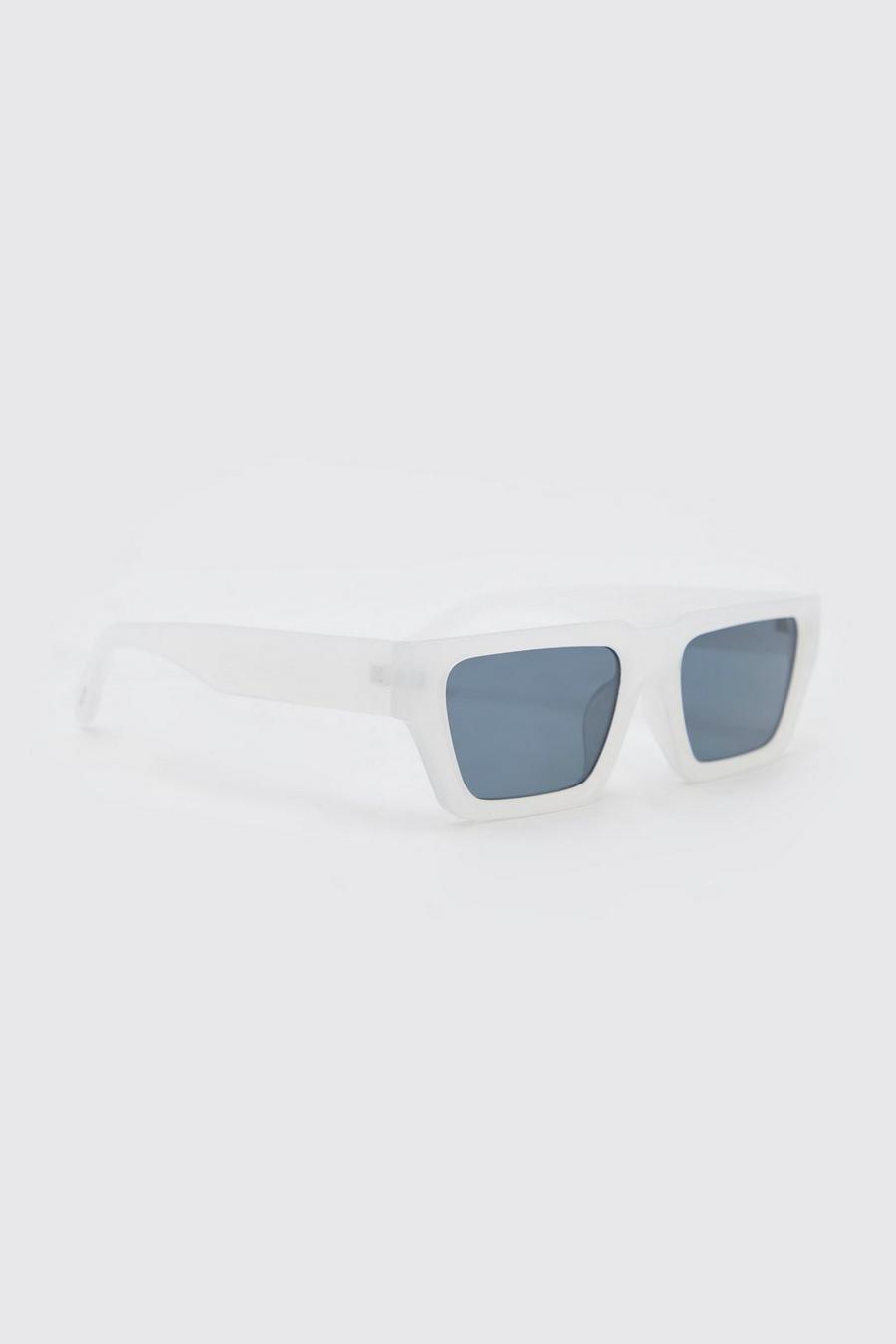 White Flat Top Deep Set Classic Sunglasses image number 1