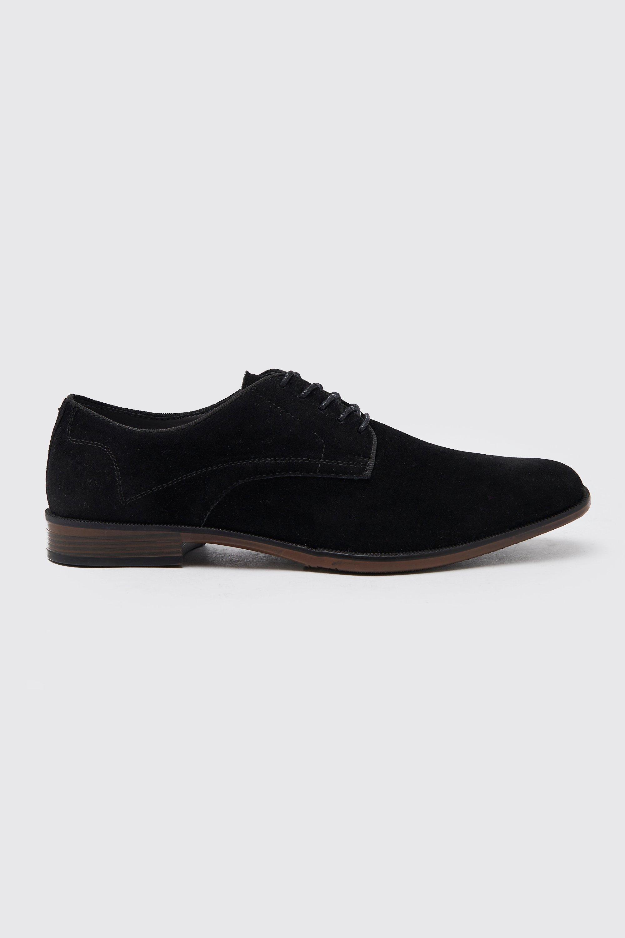 Black suede derby outlet shoes