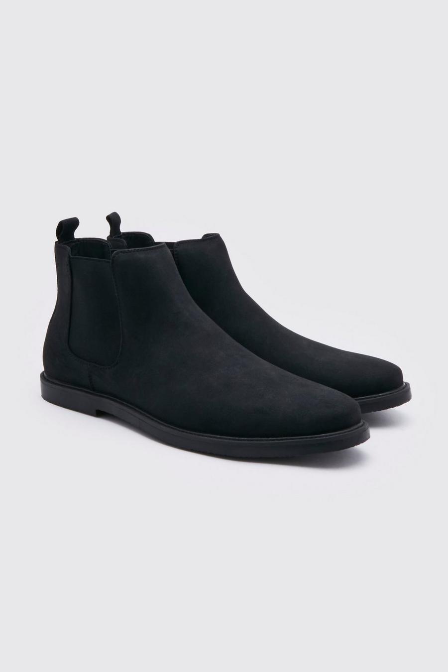 Black negro Faux Suede Chelsea Boots image number 1