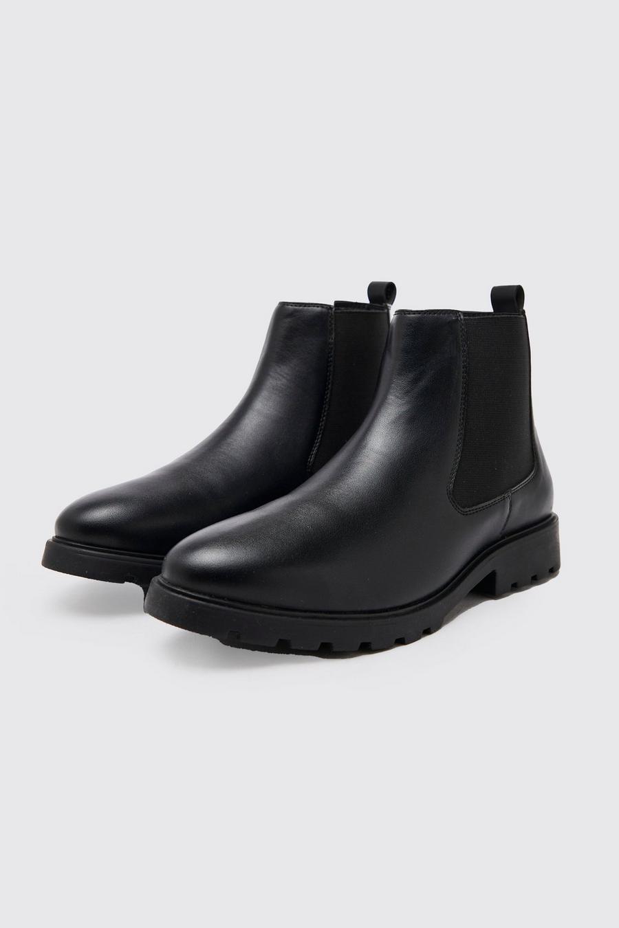 Black Angled Gusset Chelsea Boot image number 1