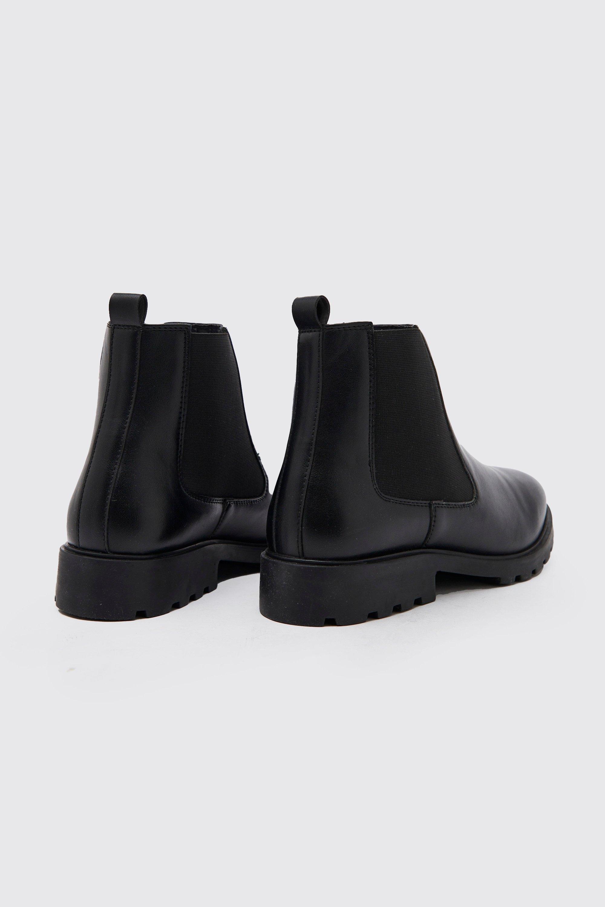 Rectangle Dominant calcium Angled Gusset Chelsea Boot | boohoo