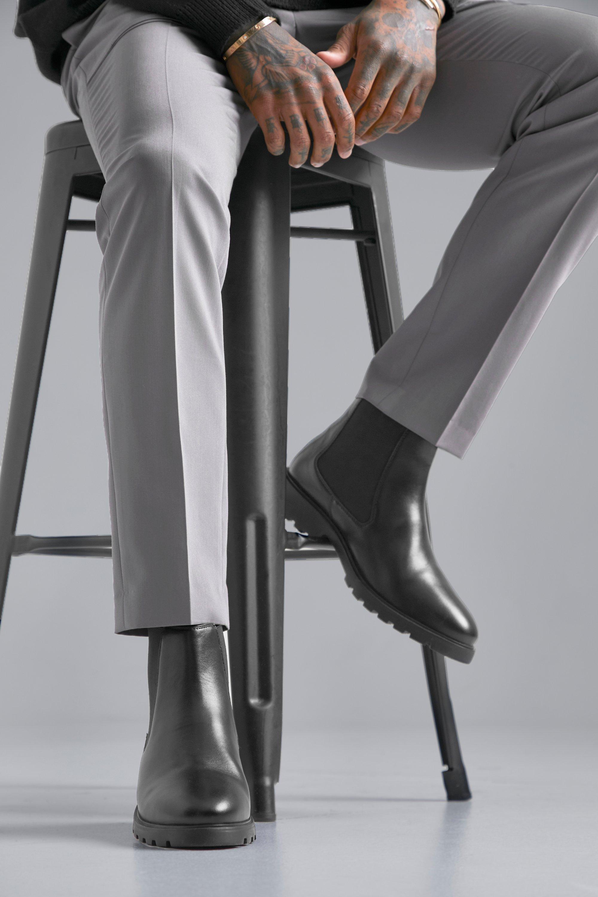 Chelsea boots 2025 with suit trousers