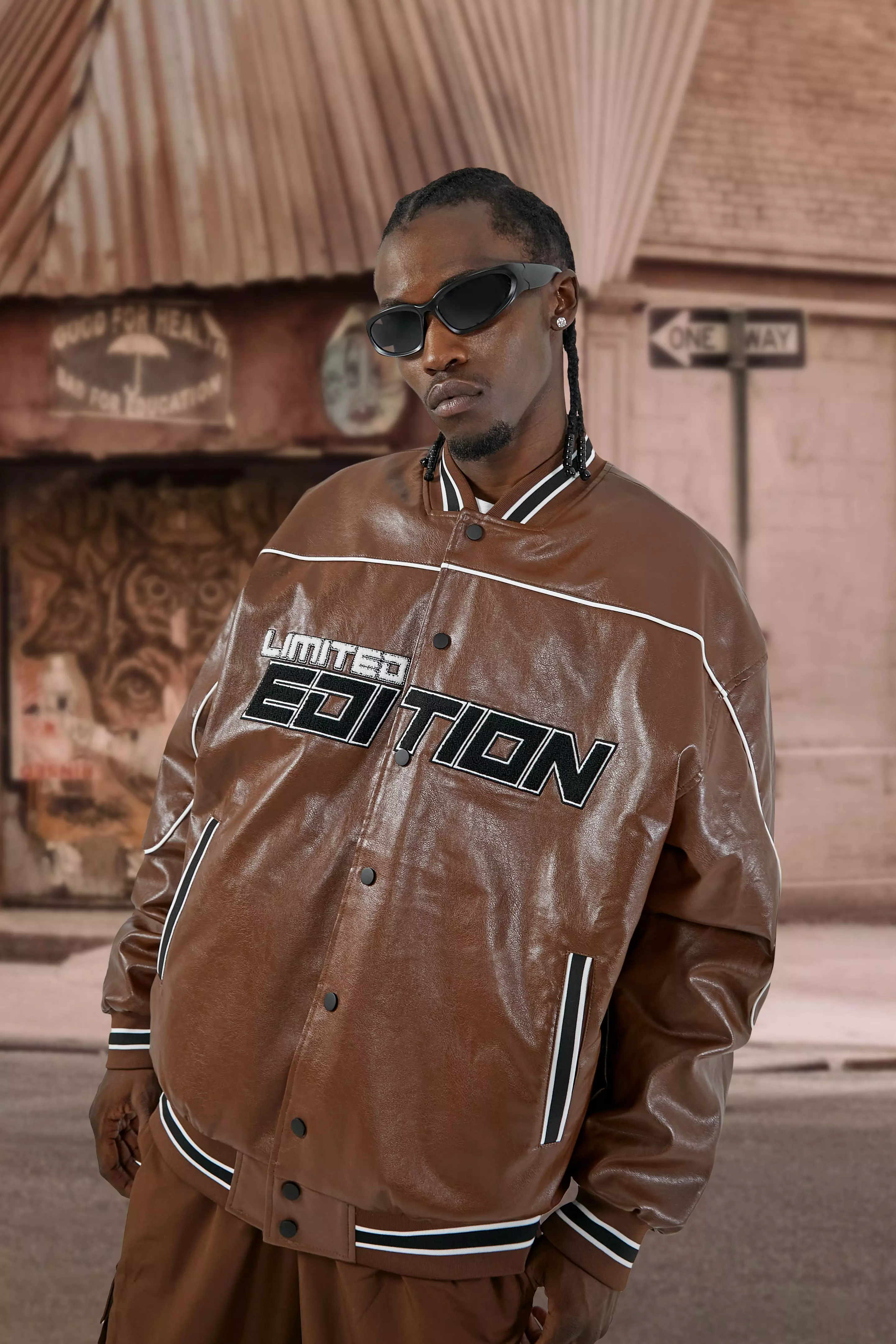 Quavo Varsity Jacket With Leather Sleeves