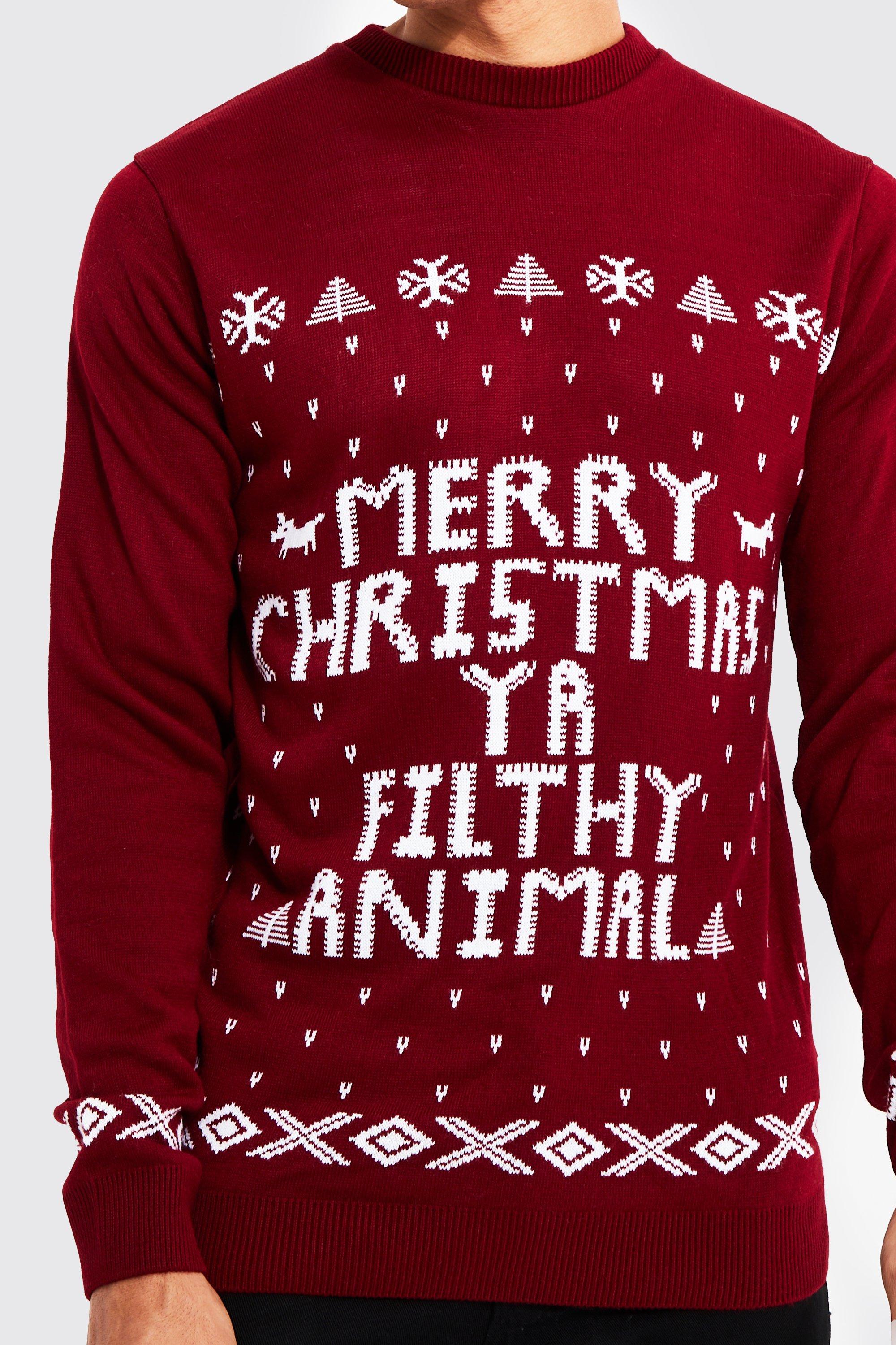 Merry xmas you hot sale filthy animal jumper