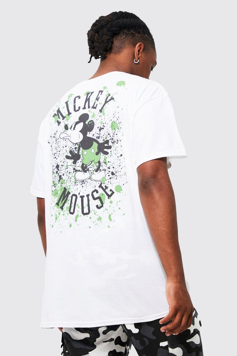White Oversized Mickey Mouse License T-shirt image number 1