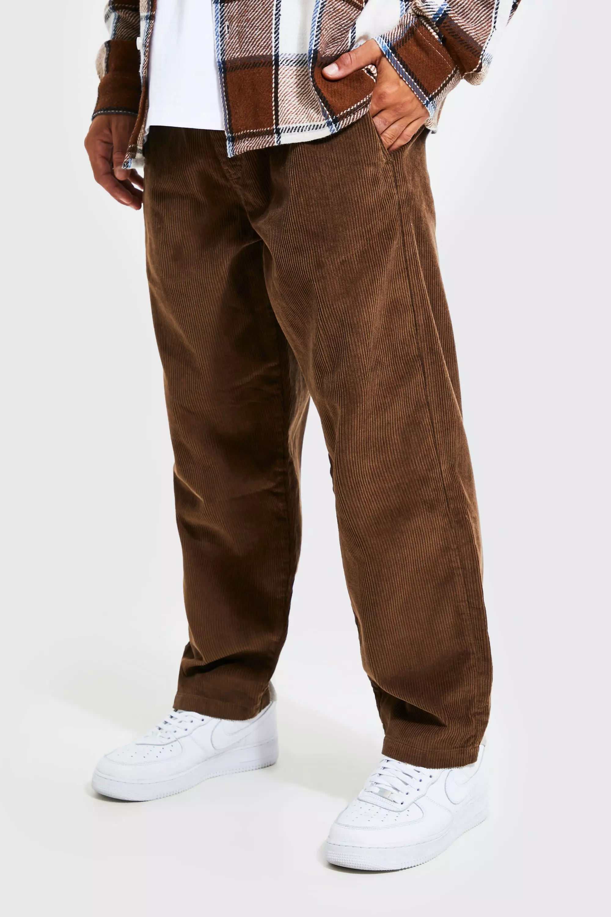 Brown Skate Fit Cord Trouser alternative image