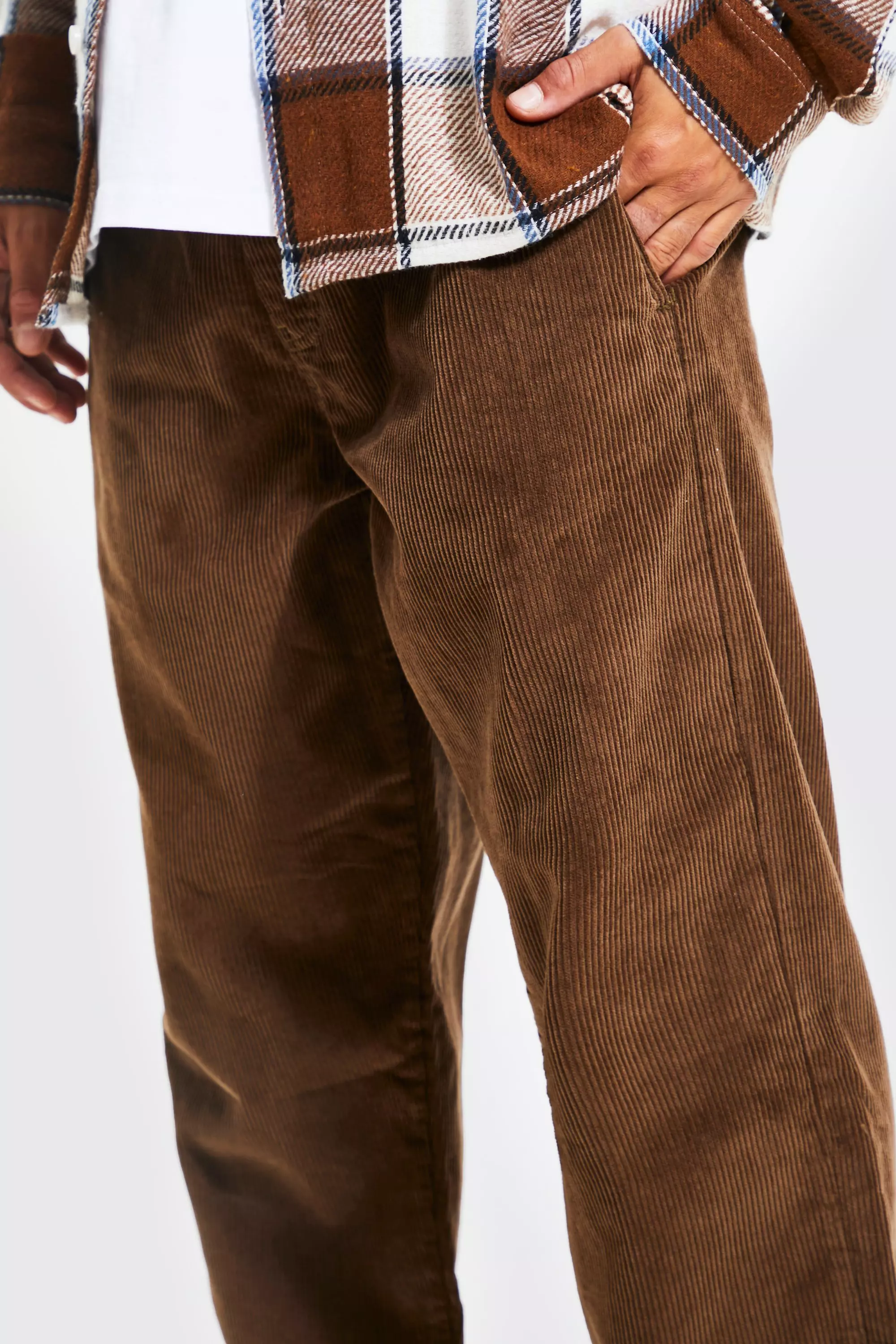 Brown Skate Fit Cord Trouser alternative image