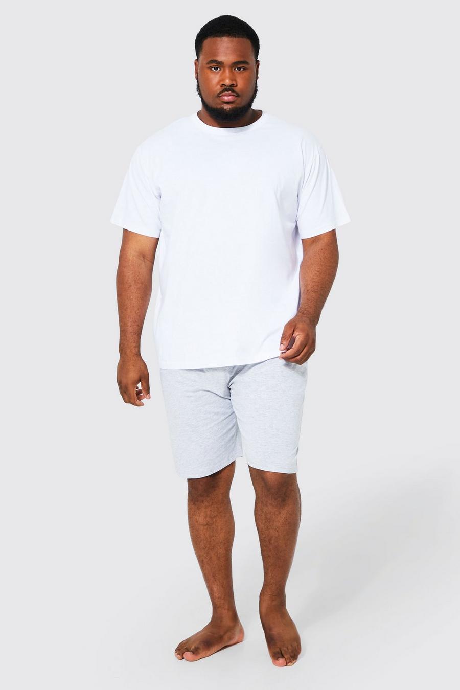 Grey Plus Core Man Dash Short Loungewear Set image number 1