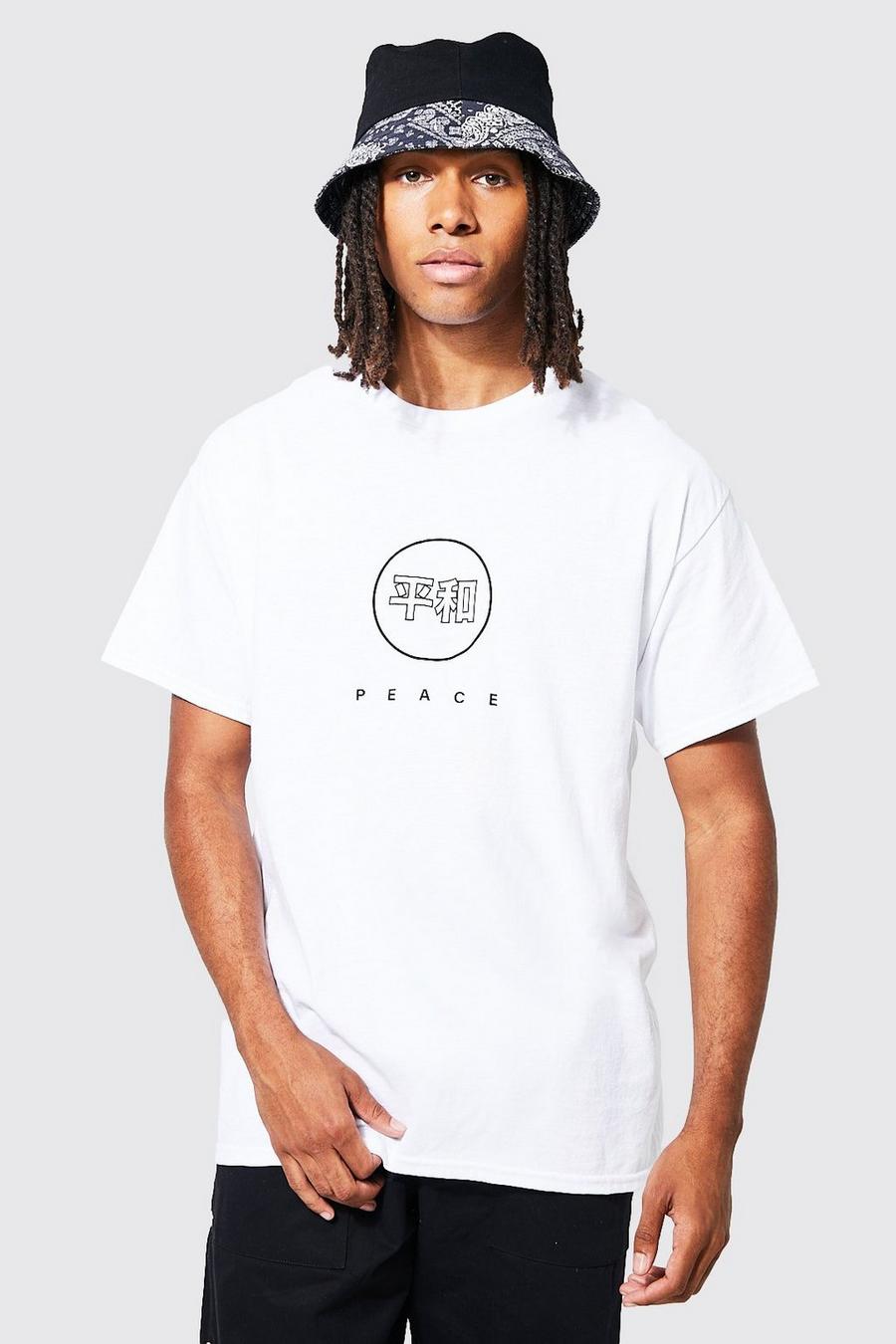 White Peace Oversize t-shirt image number 1