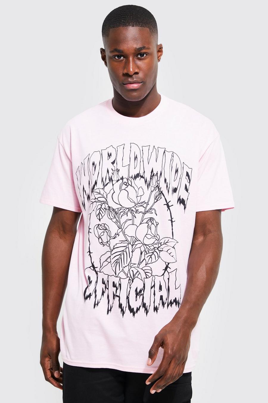 T-shirt à imprimé fleuri, Light pink image number 1