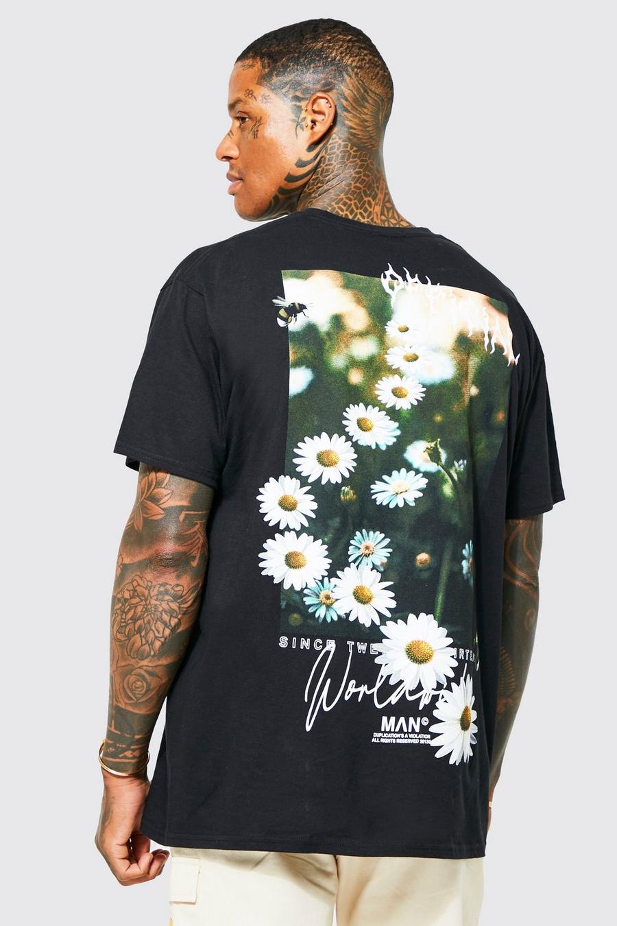 Black Official Daisy Back Graphic T-shirt