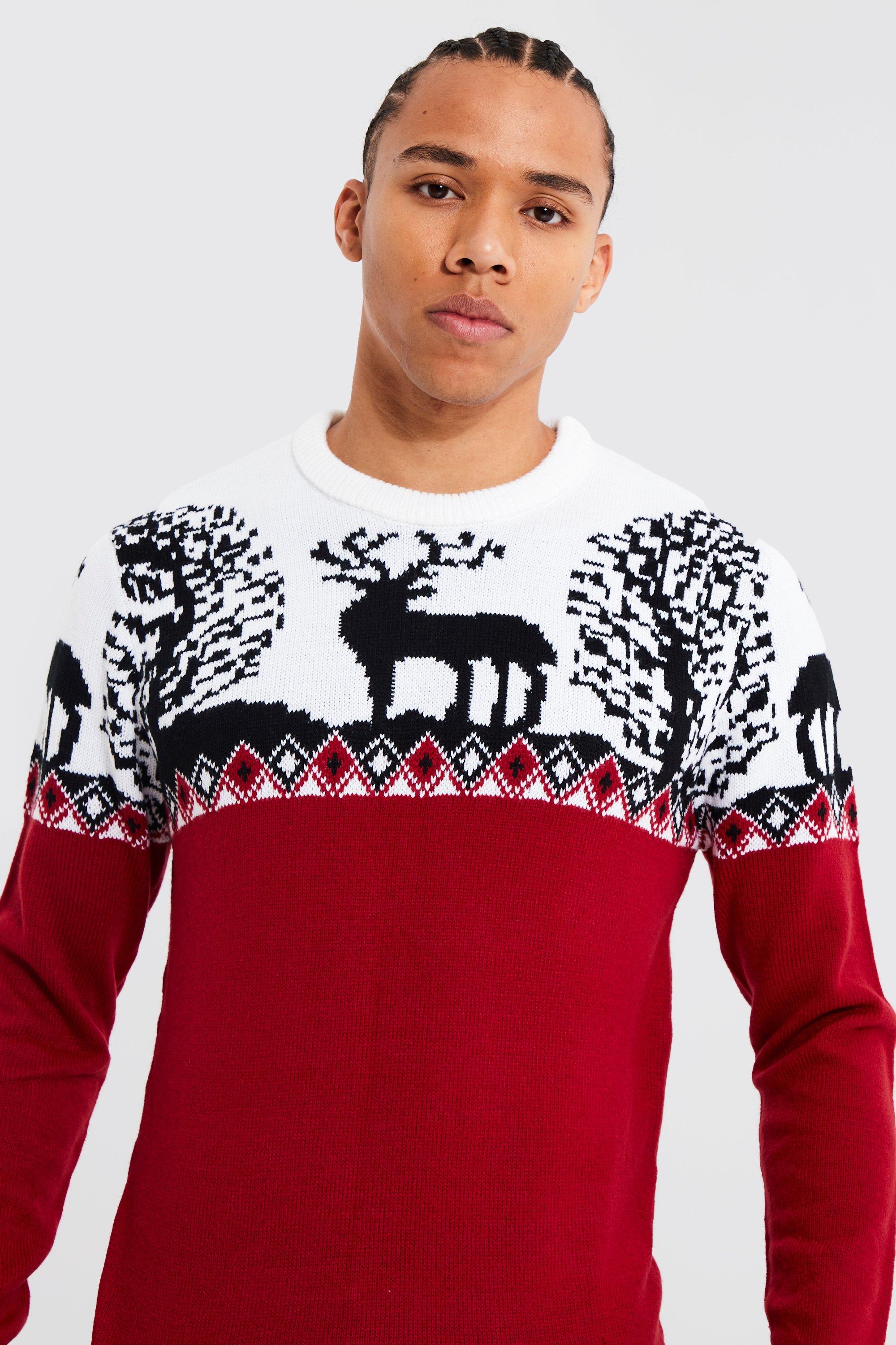 Pull jacquard best sale noel homme