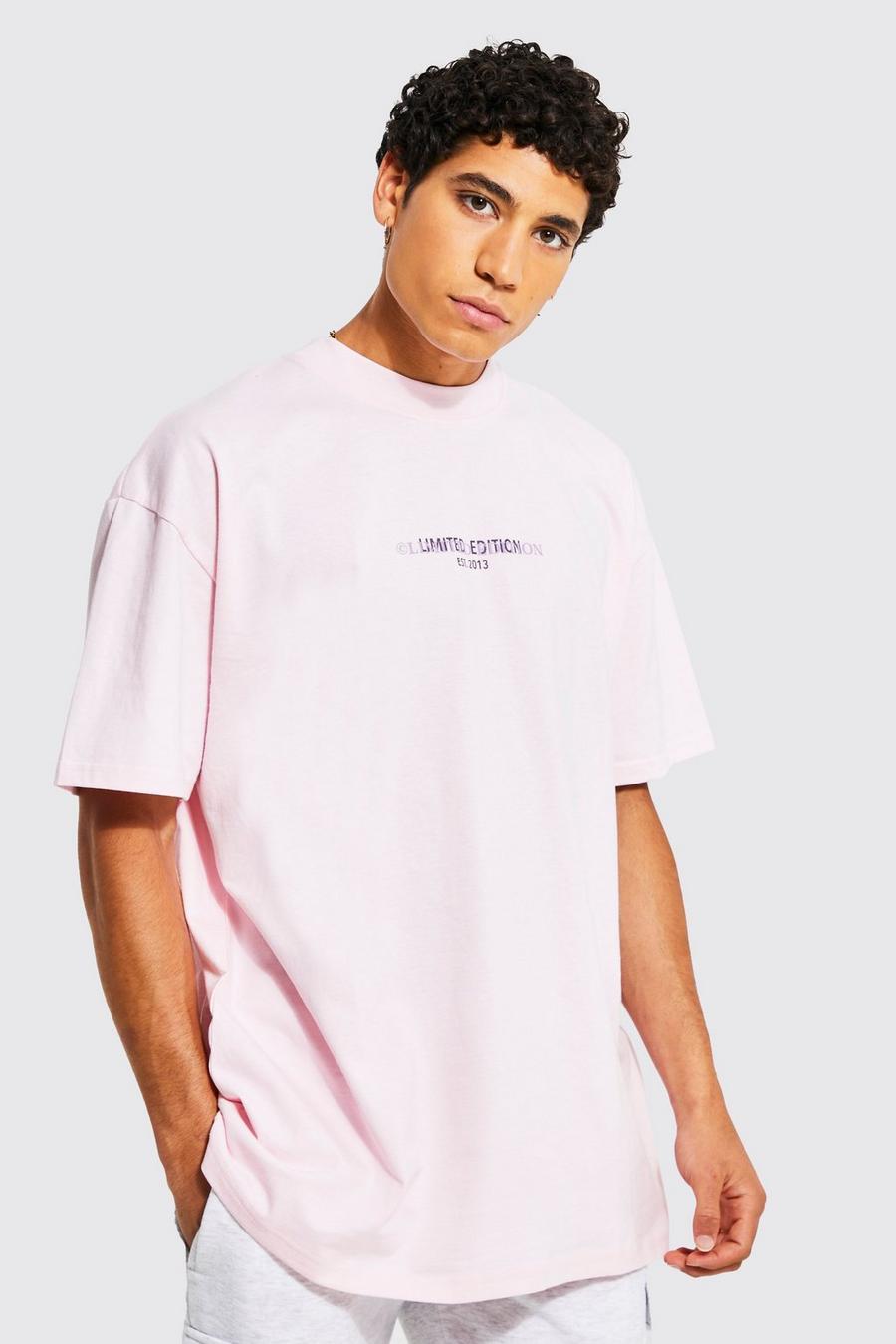 Pastel pink Oversized Dik Limited Edition T-Shirt image number 1