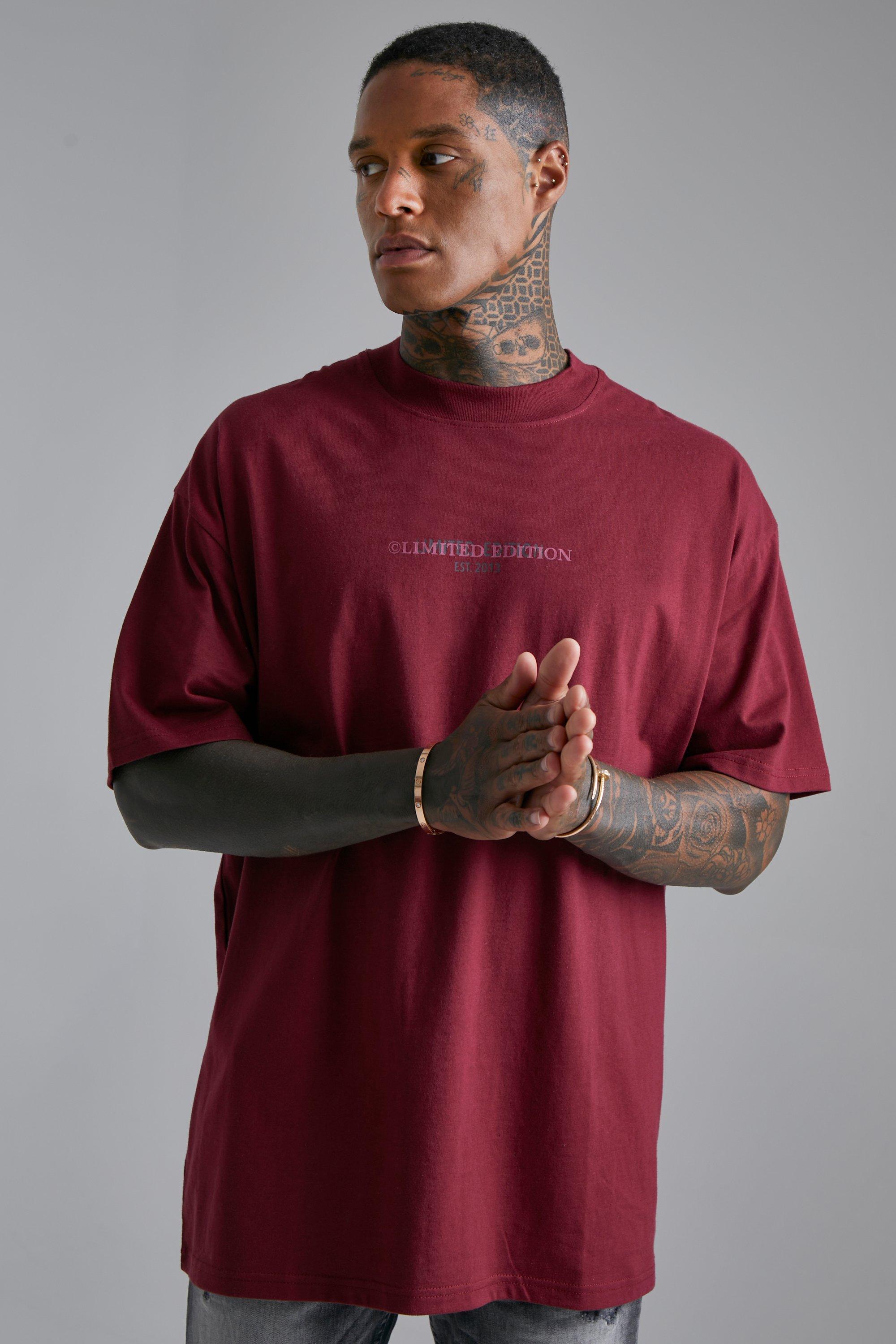 Tシャツ・カットソー AUTRY Men T-shirt Burgundy SWPM Tee | Grey | deep stone | Relaxed fit | 30-400200B | LINDBERGH