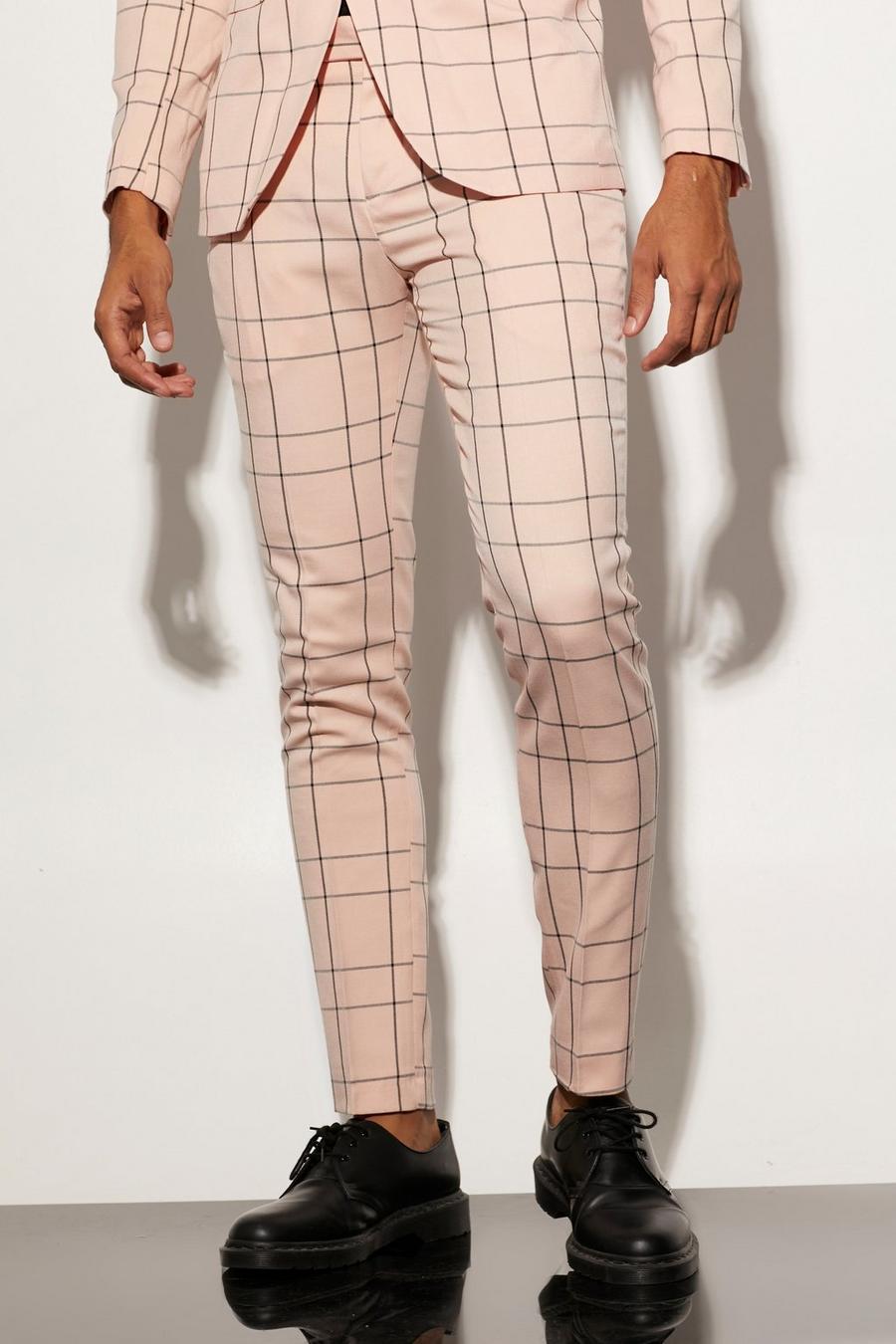 Pantalon de costume coupe skinny, Light pink image number 1