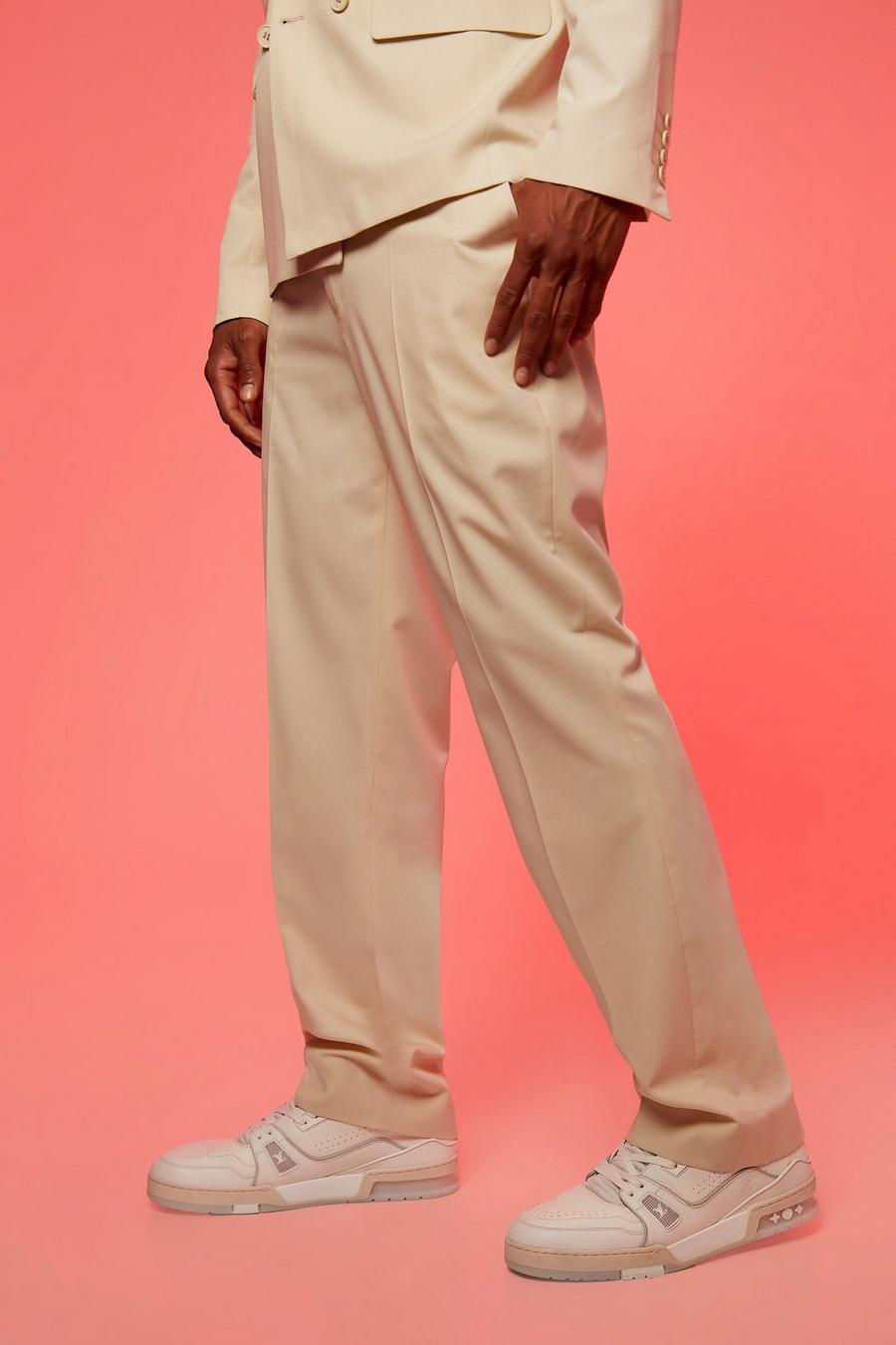 Ecru Relaxed Suit Trouser image number 1