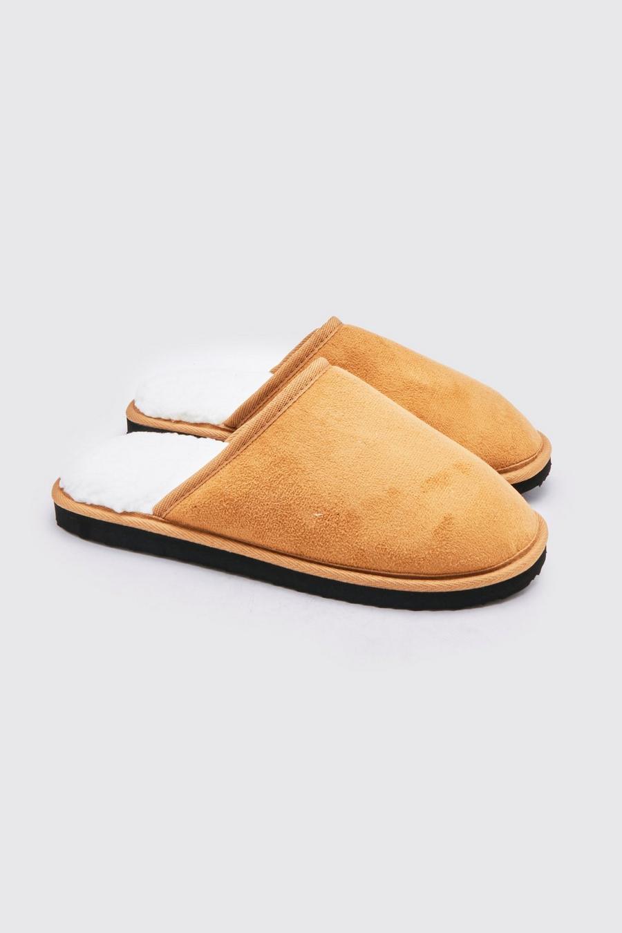 Tan Sherpa Lined Slipper image number 1