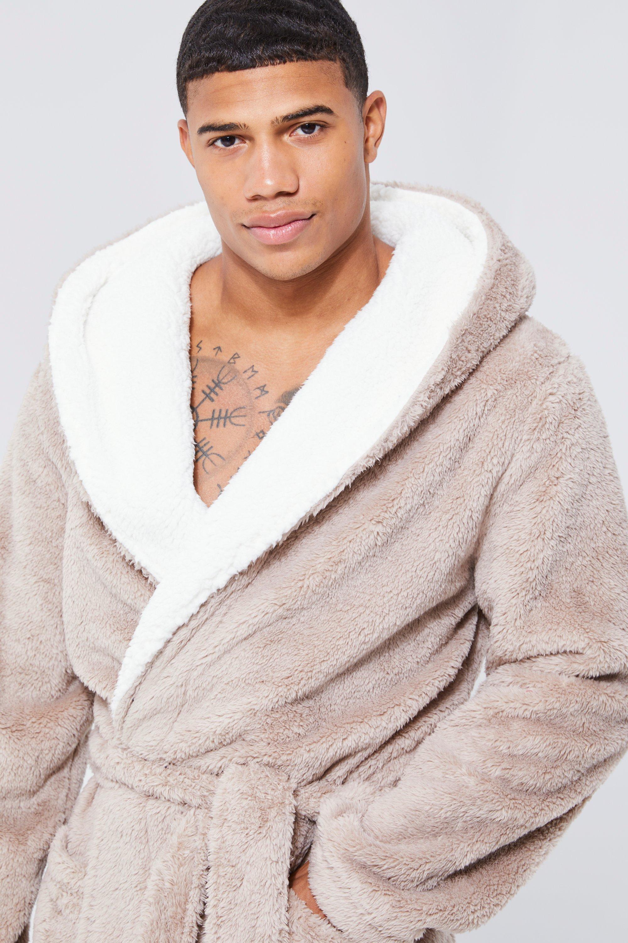 Small mens hooded dressing gown sale