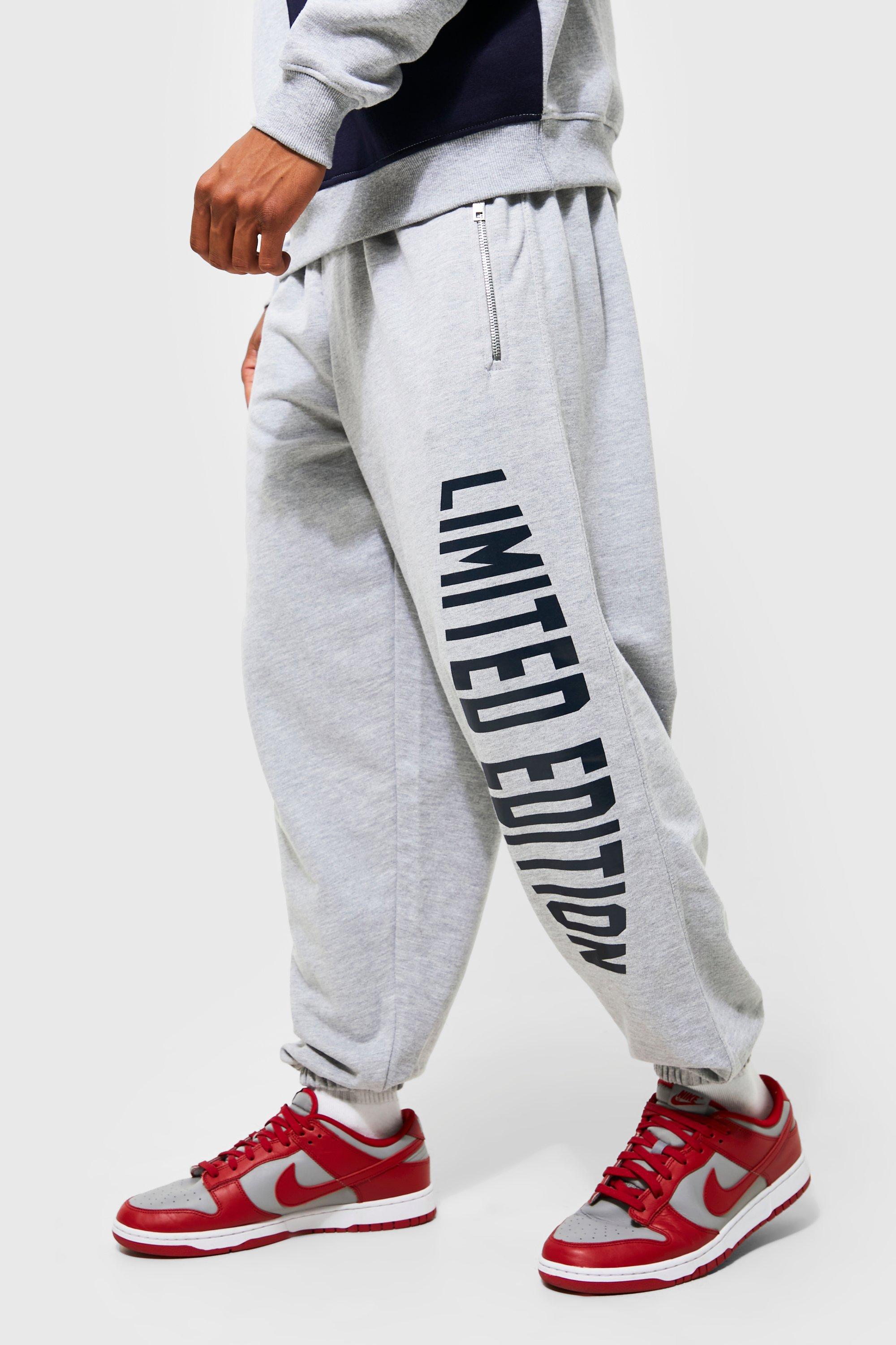 grey joggers baggy