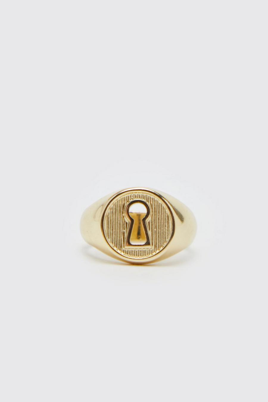 Gold metallic Ring med nyckelhål