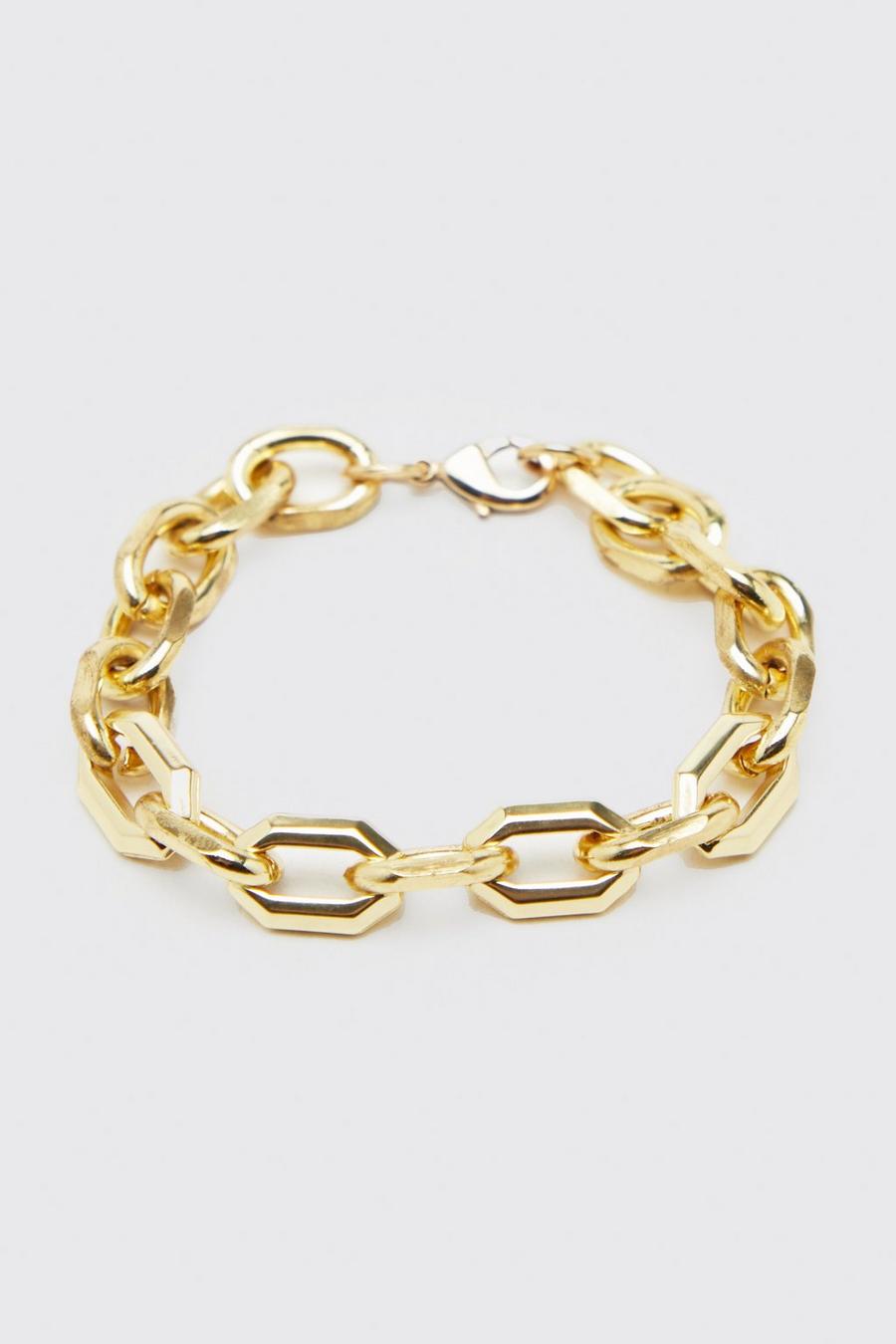 Gold metallic Chunky Chain Bracelet image number 1