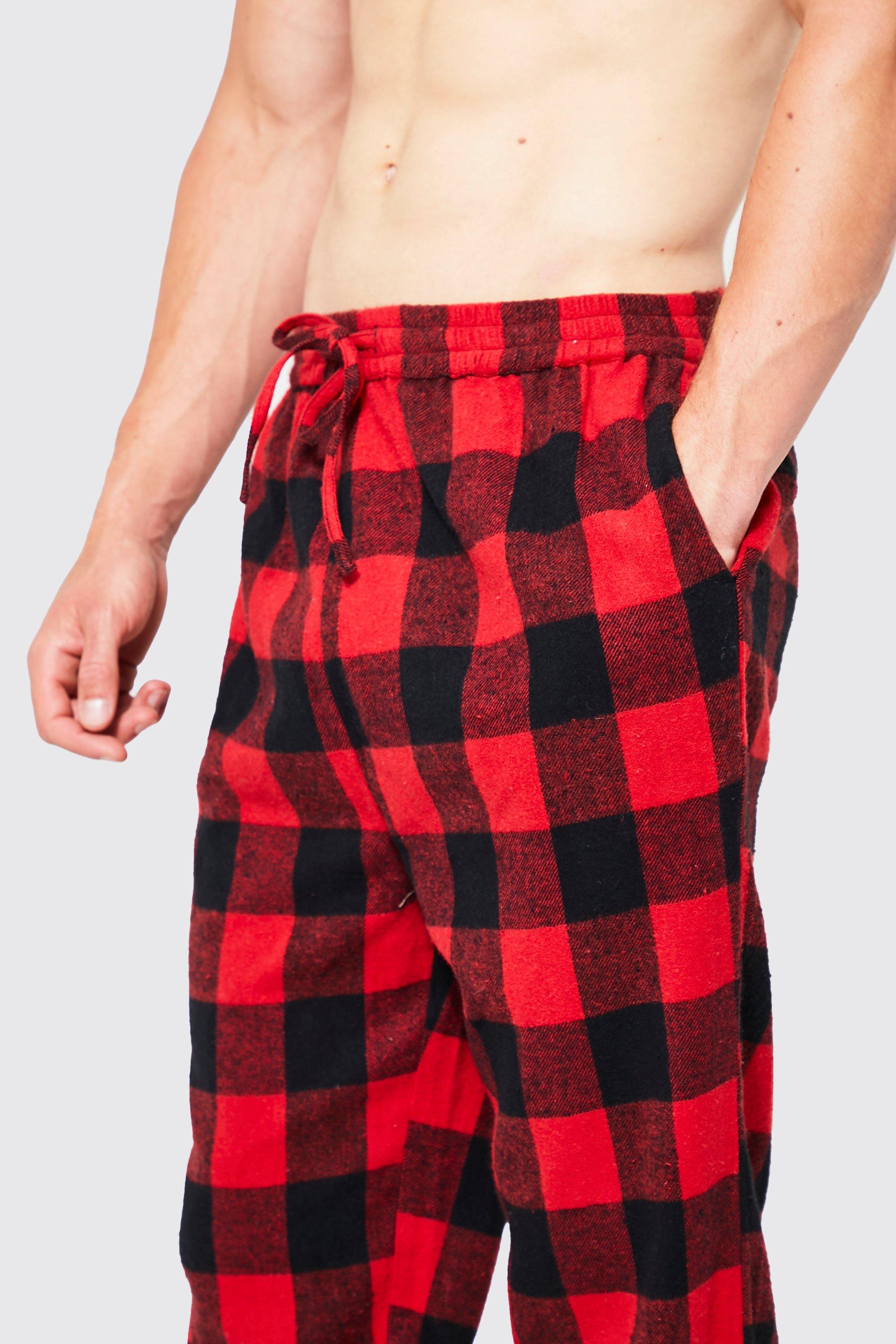 Plus Woven Check Loungewear Pants