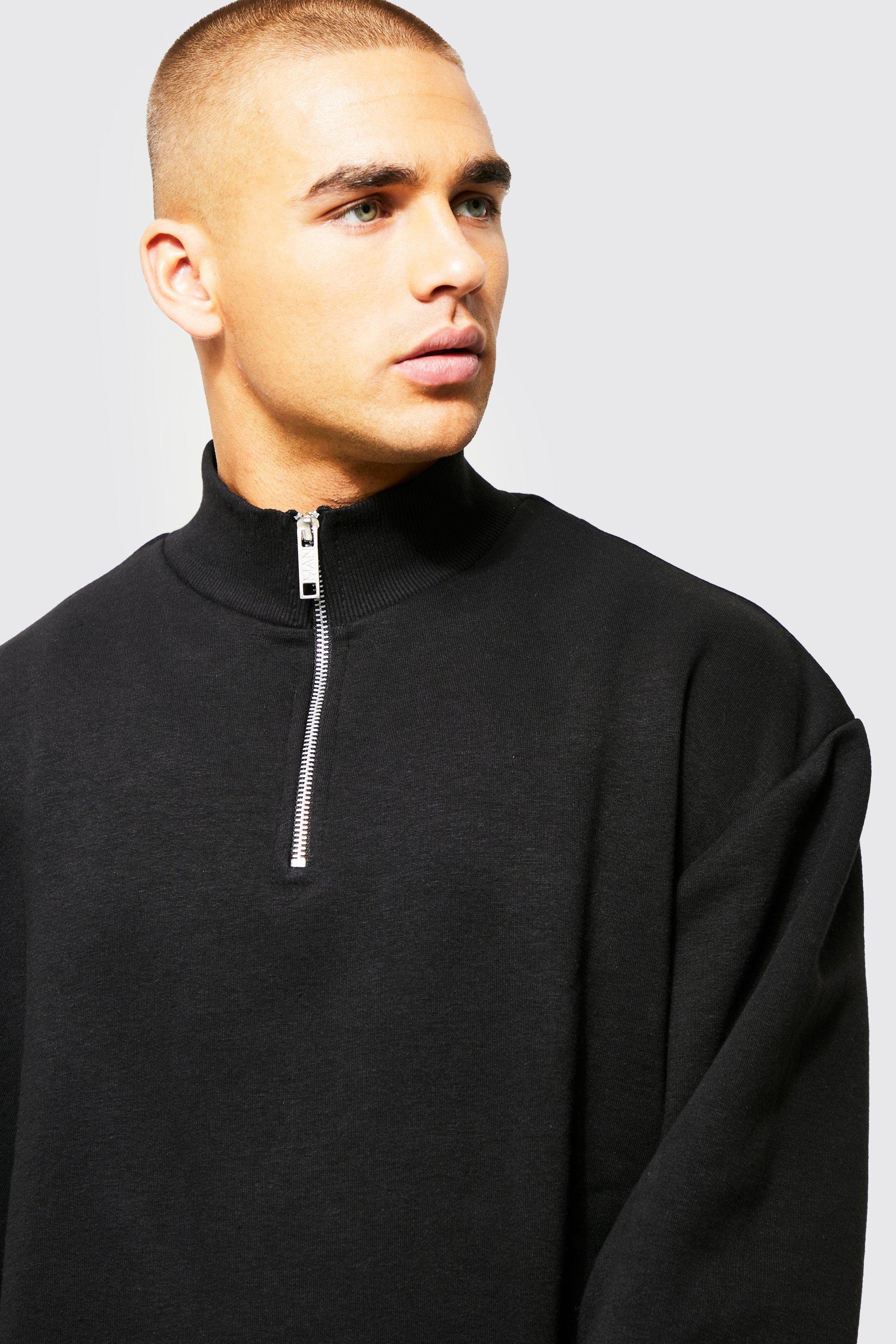 Black funnel neck store sweatshirt