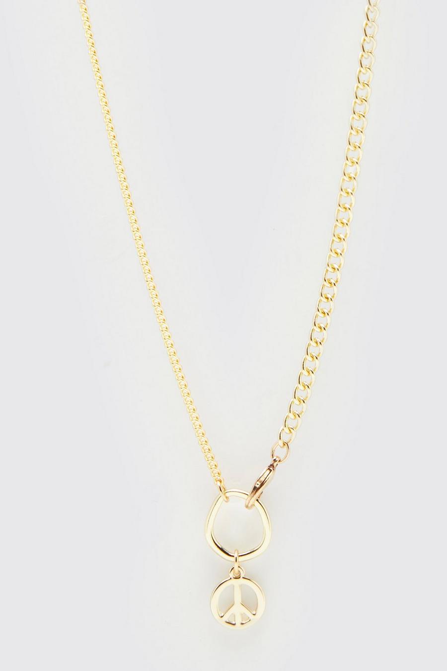 Gold Peace Necklace image number 1