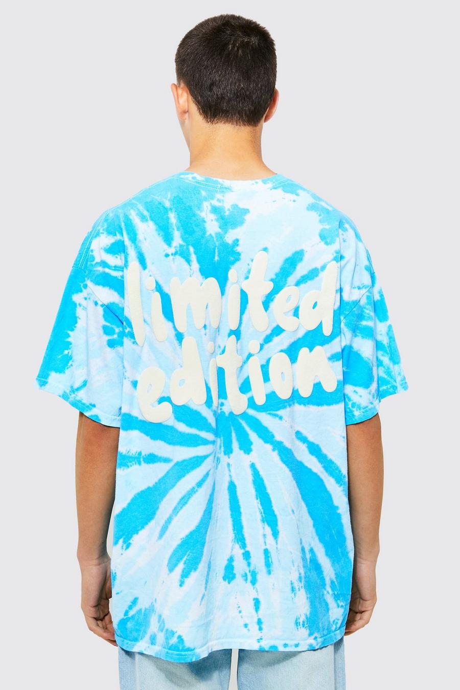 Blue Oversized Limited Edition Tie Dye T-shirt image number 1