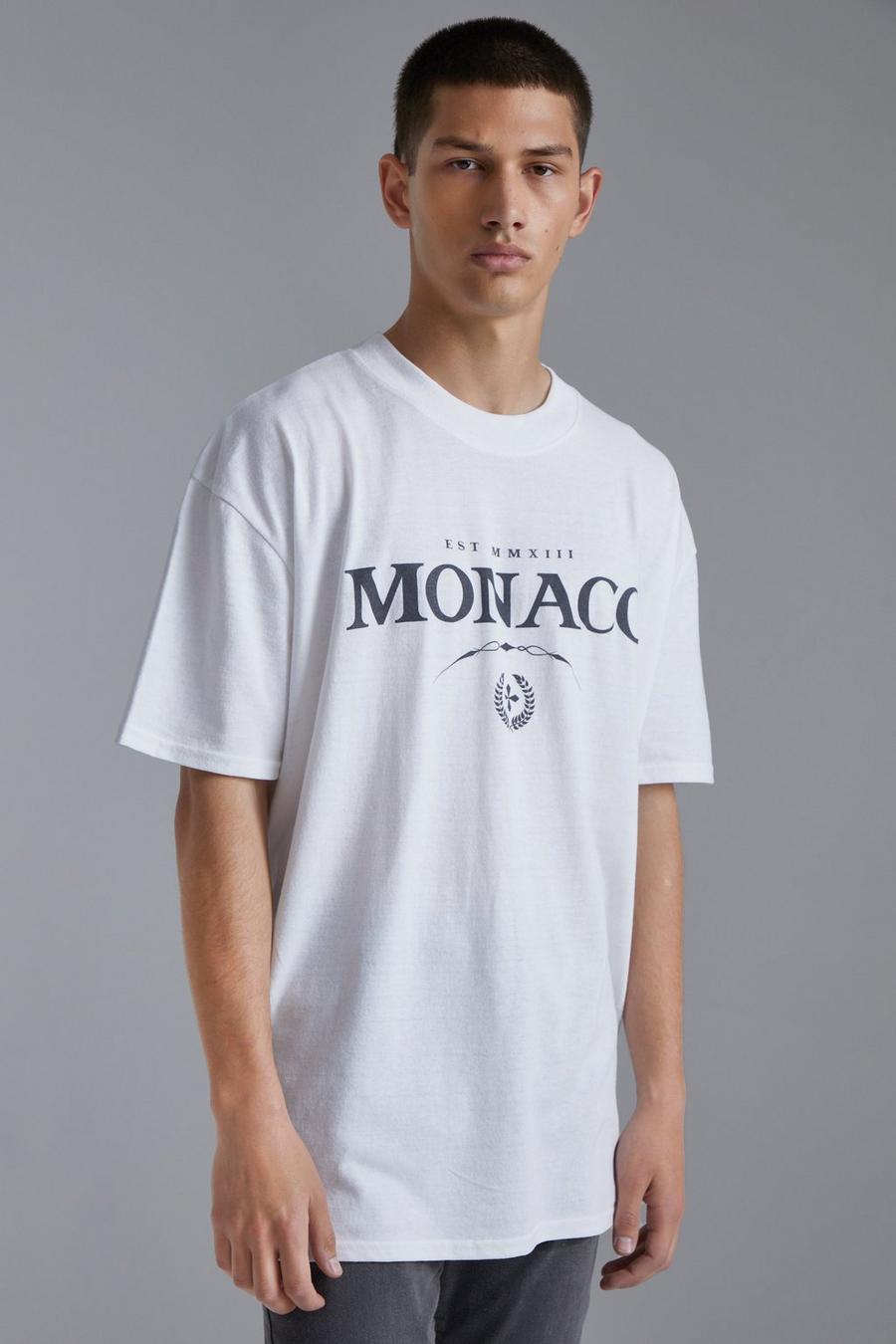 White Oversized Monaco T-shirt image number 1
