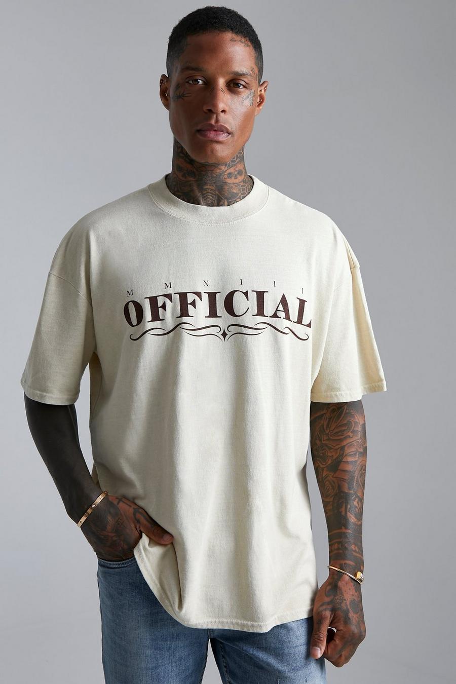 Sand beige Oversized Overdye Official T-Shirt