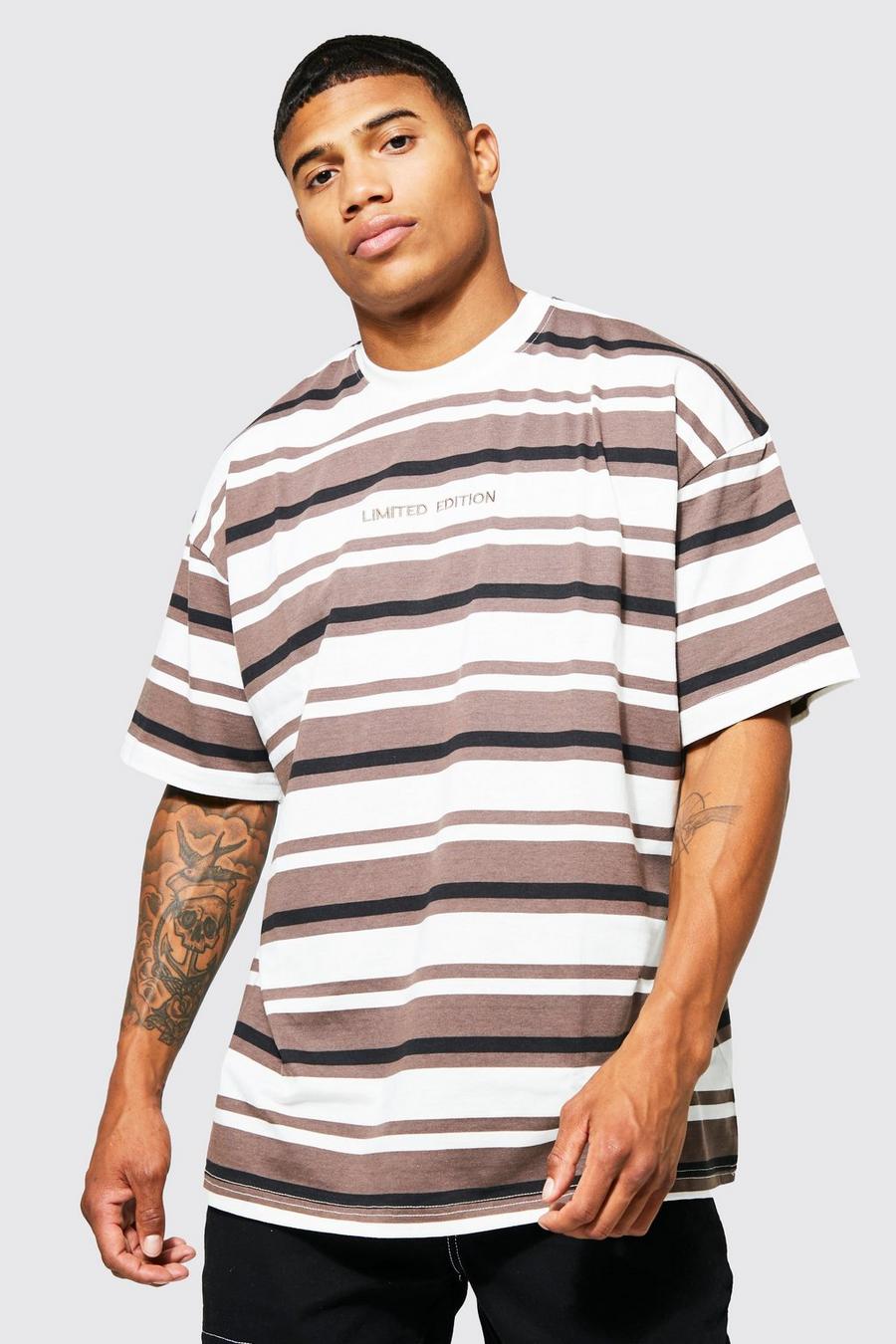 Stone Oversized Limited Edition Stripe T-shirt image number 1