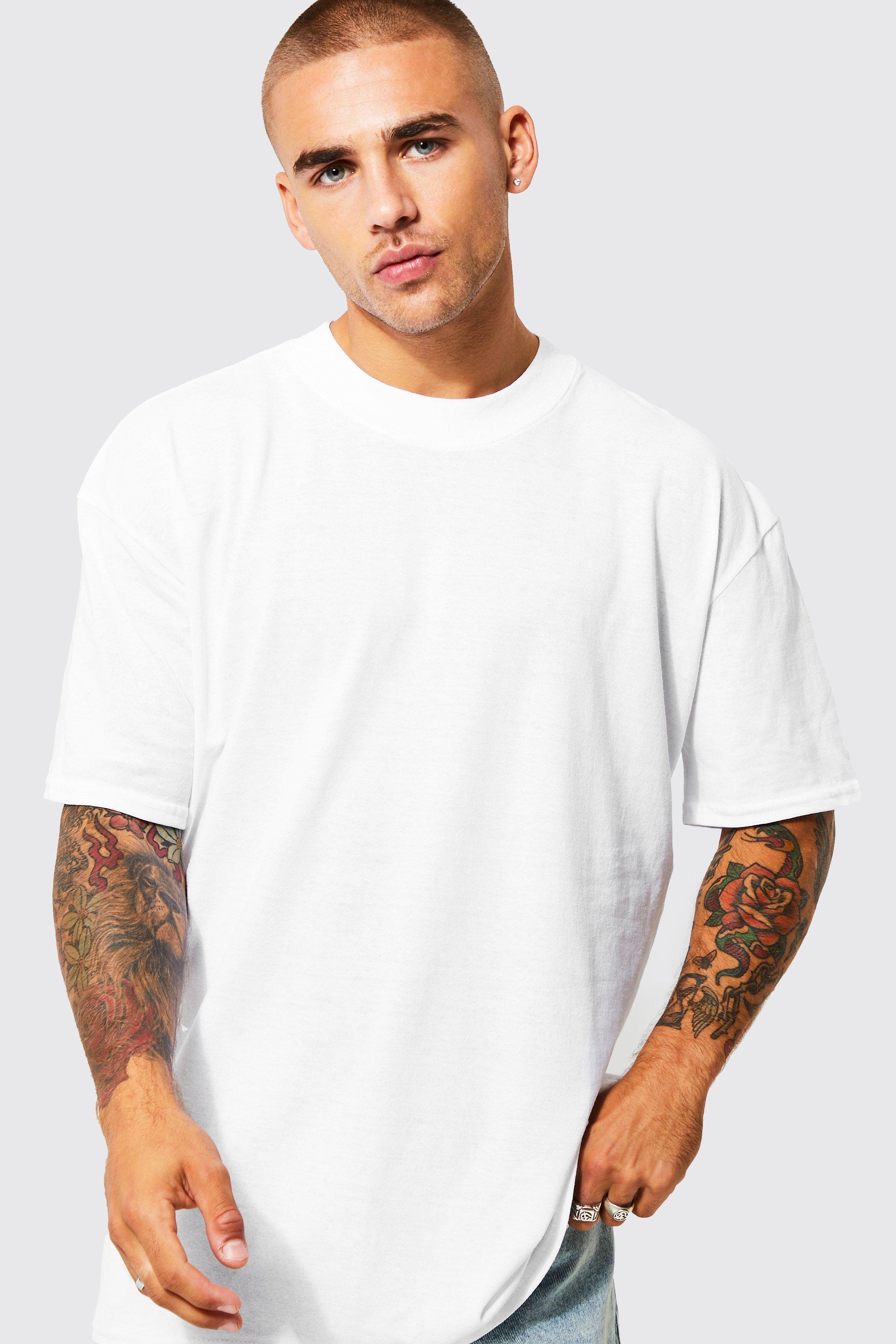 Camiseta Para Hombre Oversize Estampada Blanca 00-13 OB