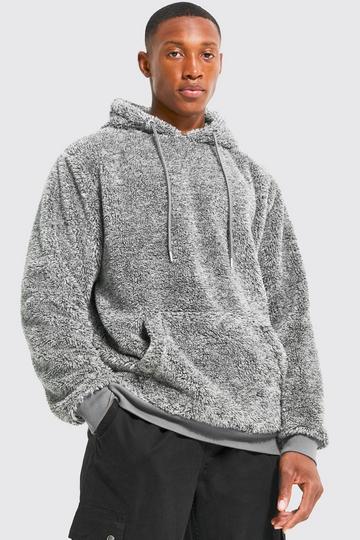 Borg Over The Head Hoodie grey marl