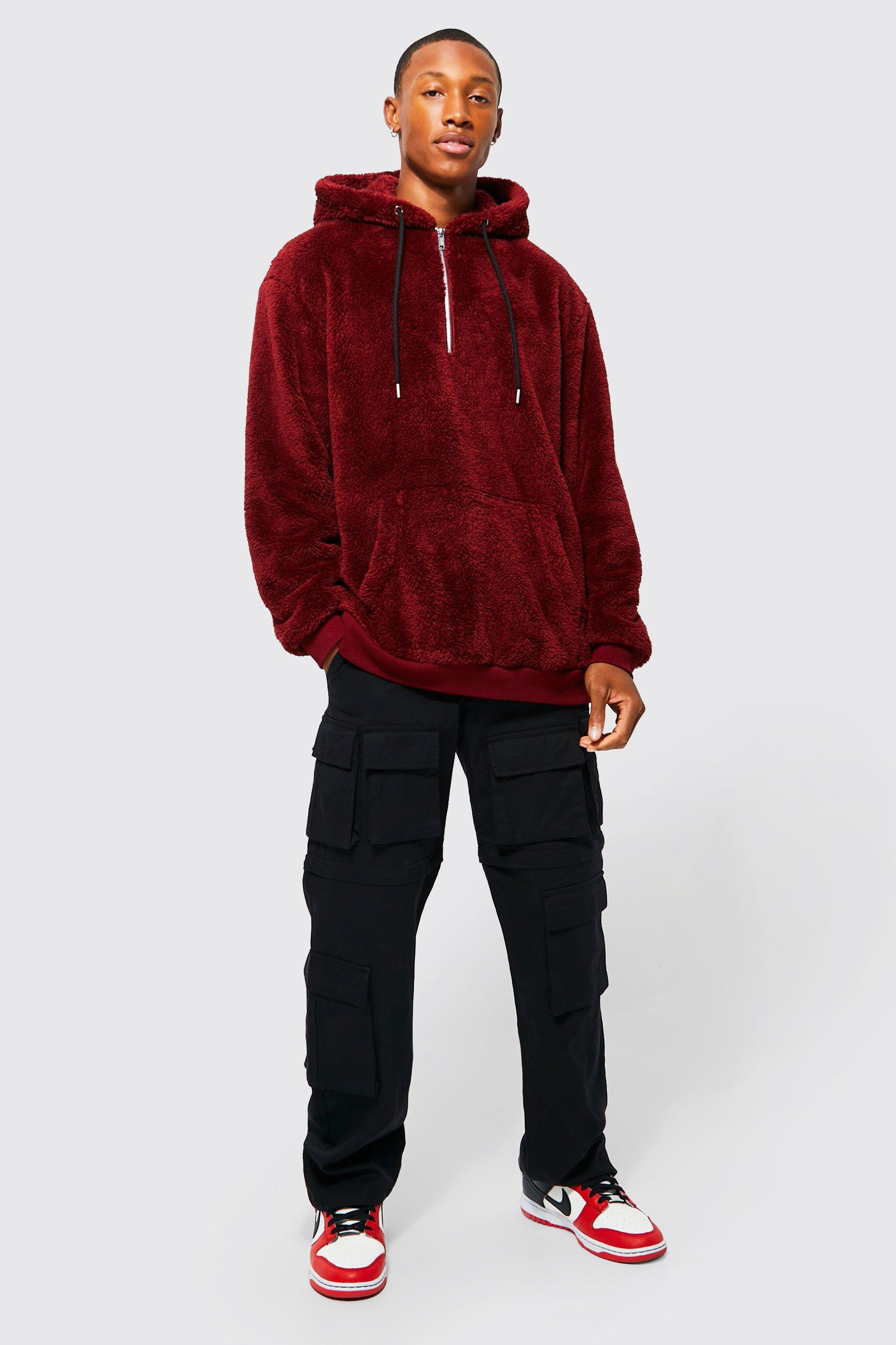 Borg hoodie outlet zip