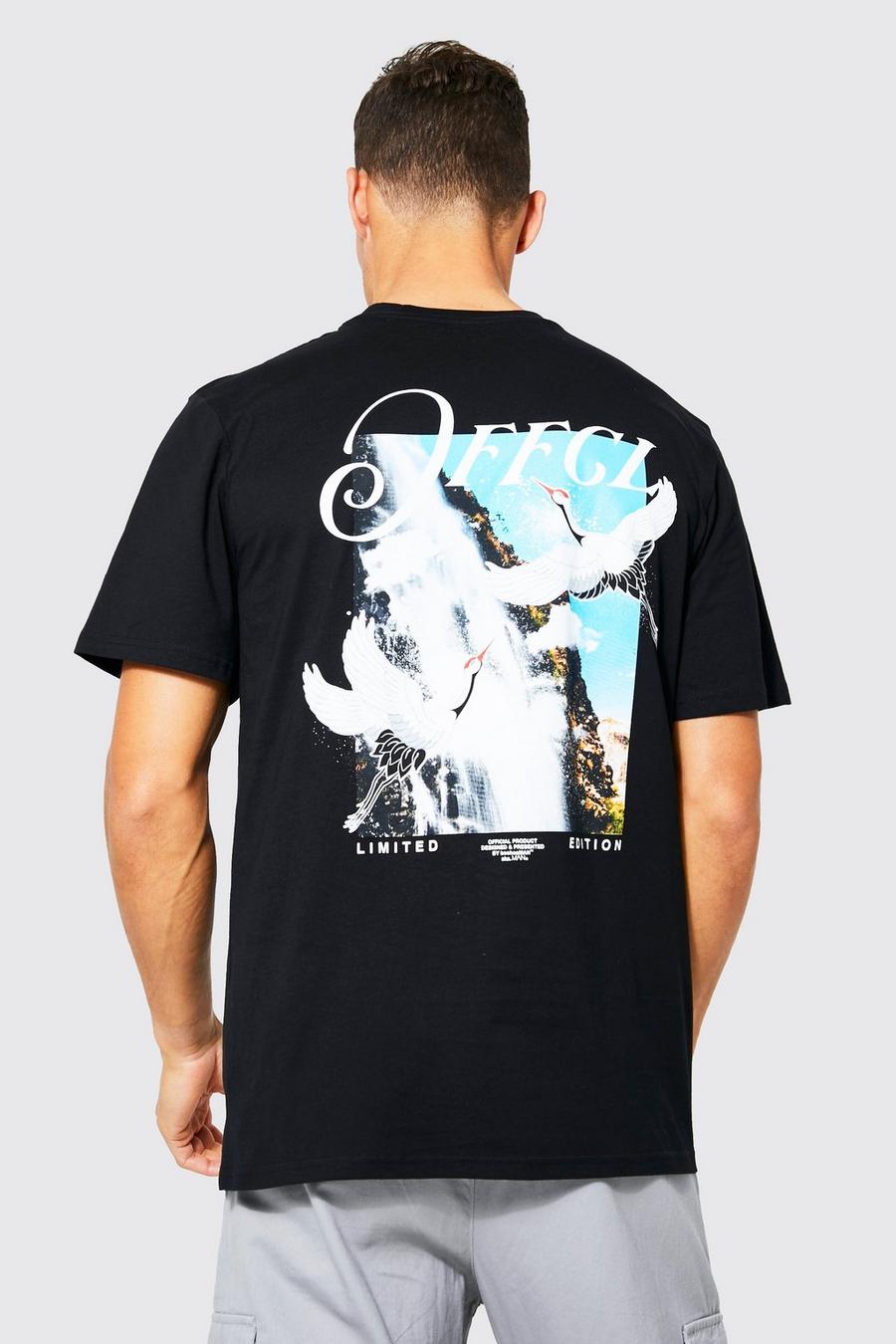 Black Tall Official Crane Back Graphic T-shirt image number 1
