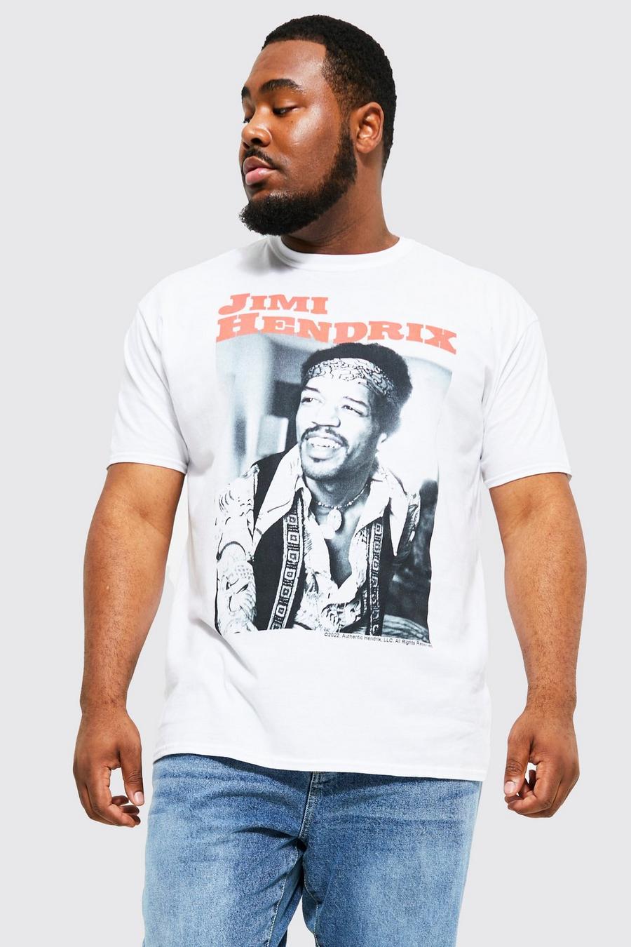 White Plus Jimi Hendrix License T-shirt image number 1