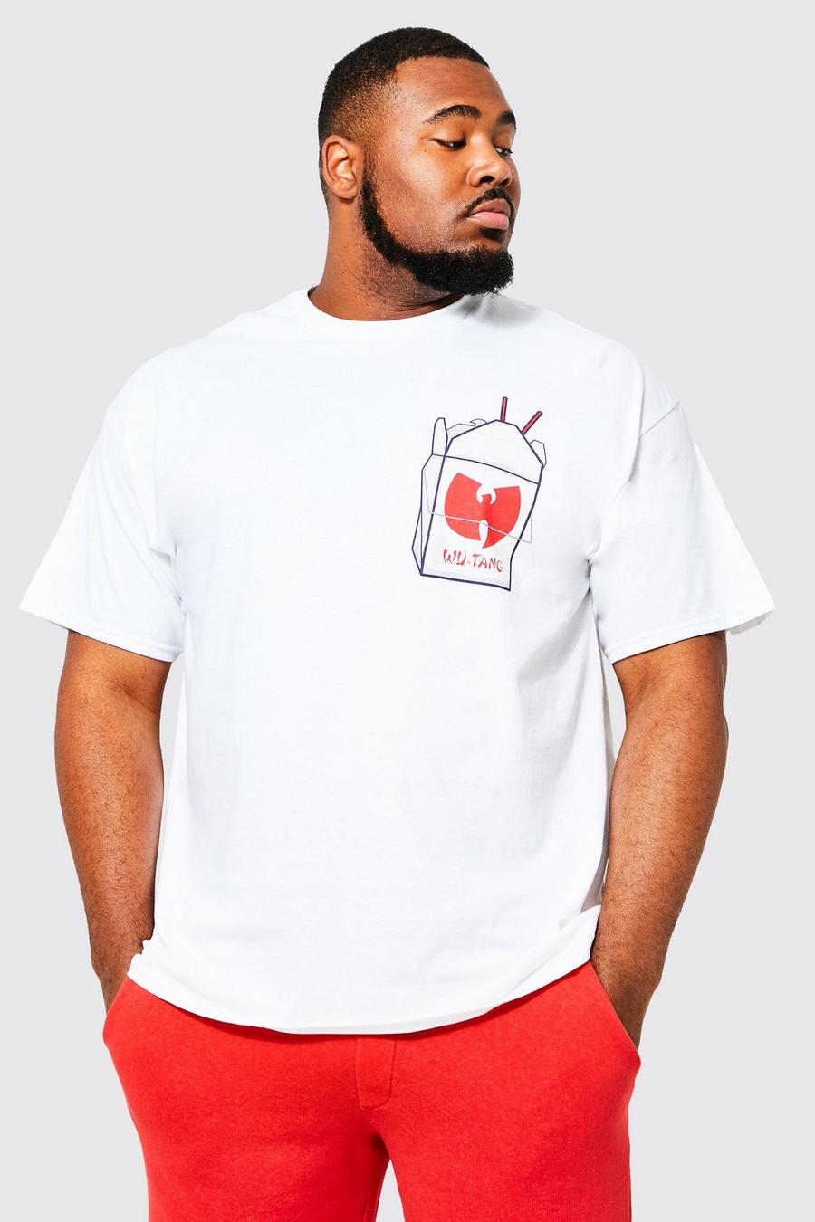 Camiseta Plus con estampado de Wu-Tang, White blanco image number 1