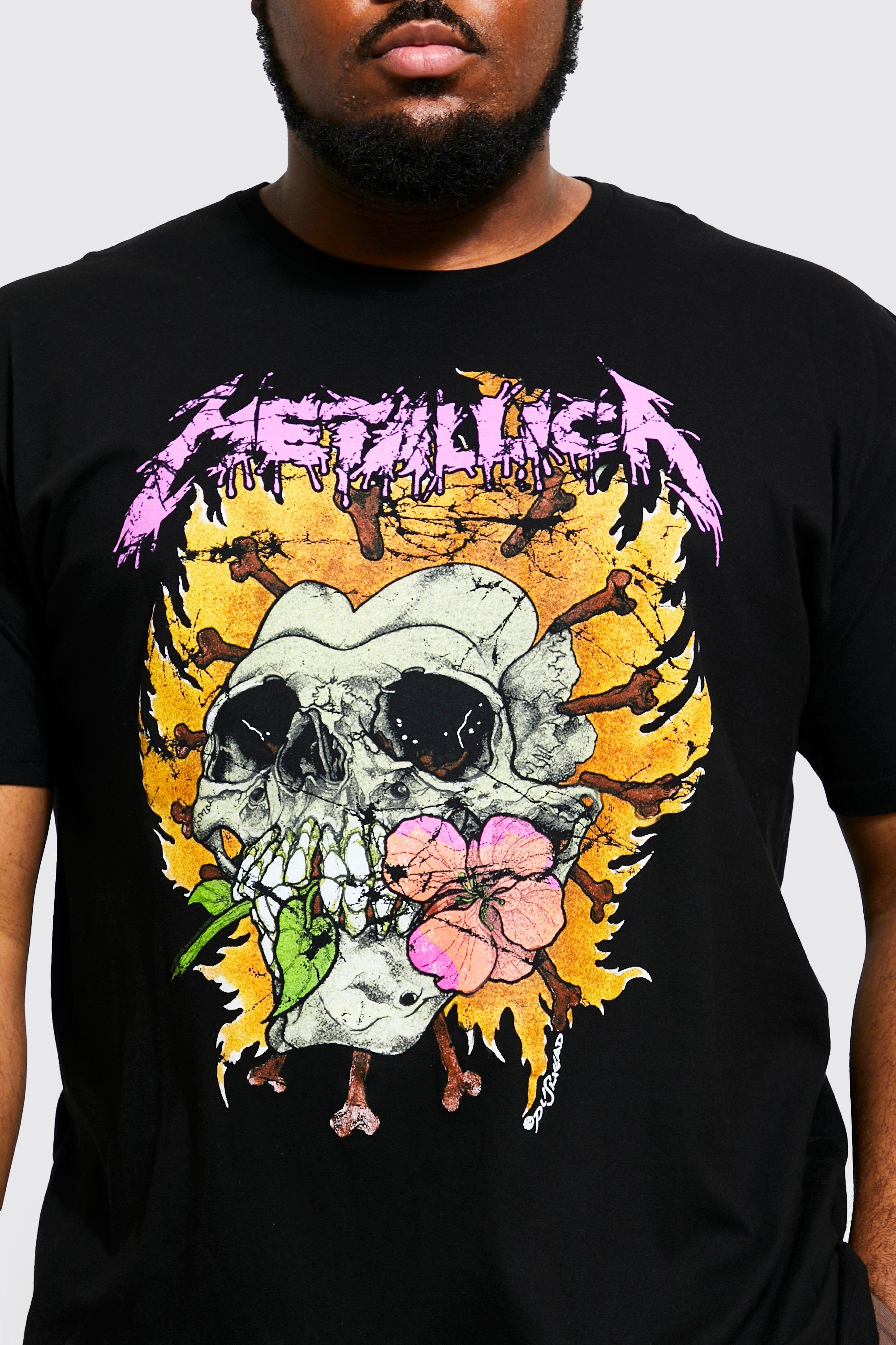 Metallica t shirt skull hotsell