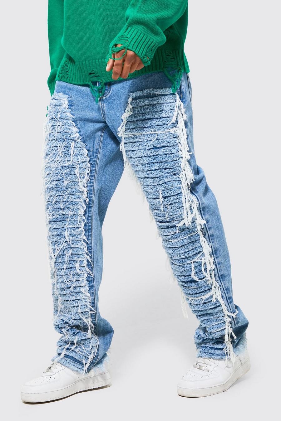 Relaxed Fit Extreme Distressed Jeans