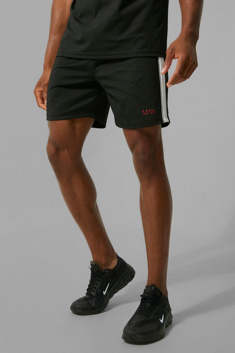Black Man Active Panelled Training Shorts image number 1