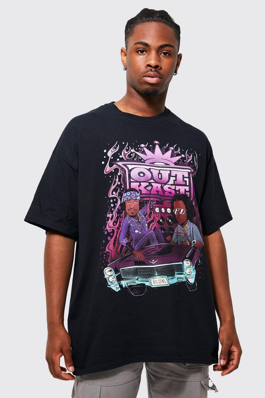 Black Oversized Gelicenseerd Outkast T-Shirt image number 1