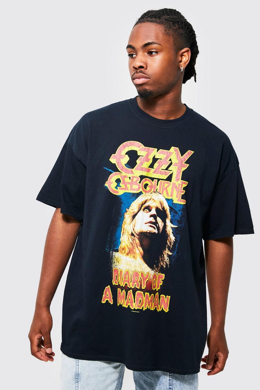 Black Oversized Ozzy Osbourne License T-shirt image number 1