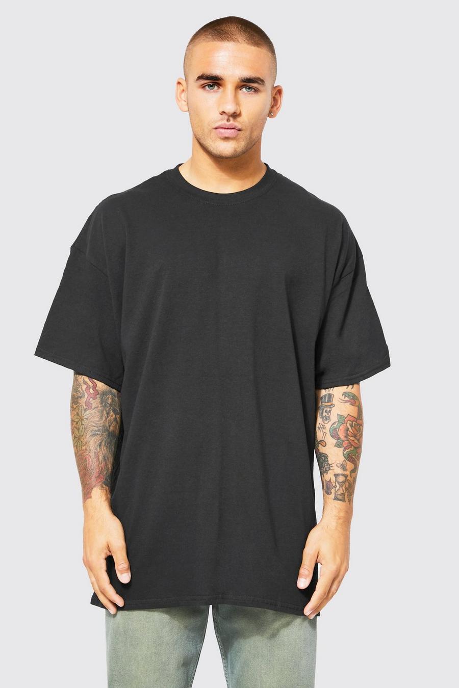 Black svart Oversized Ice Cube Back Print License T-shirt