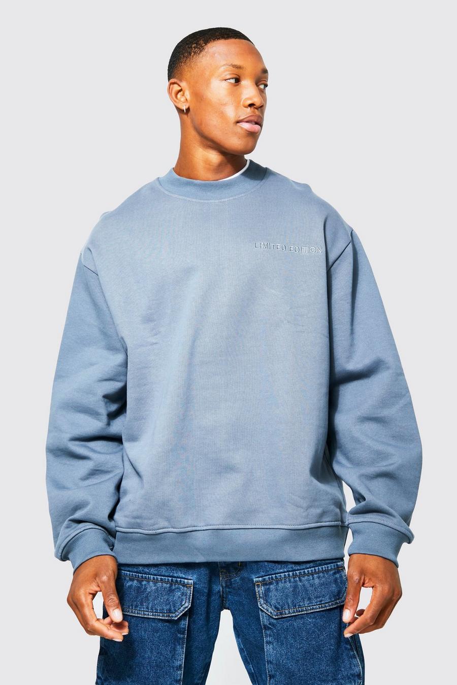 Slate blue Oversized Heavyweight Limited Sweater image number 1