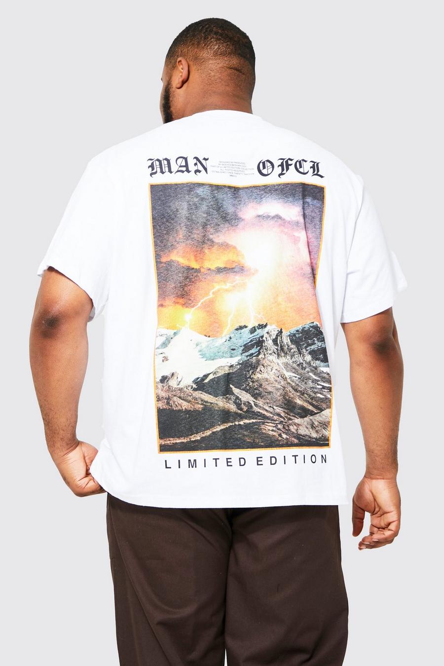 White blanco Plus Ofcl Picture Back Graphic T-shirt