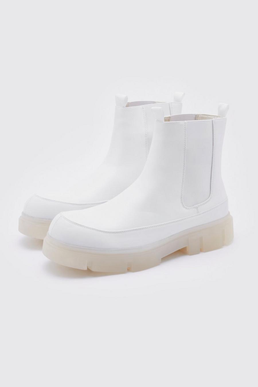 Chalk TRACK SOLE CHELSEA BOOT image number 1