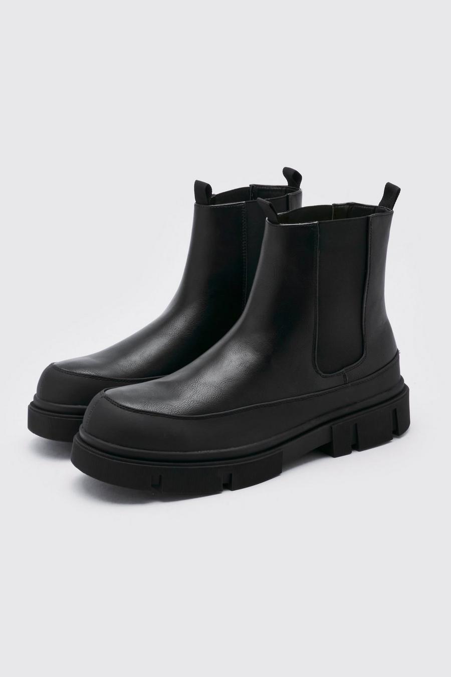 Black Track Sole Chelsea Boot image number 1
